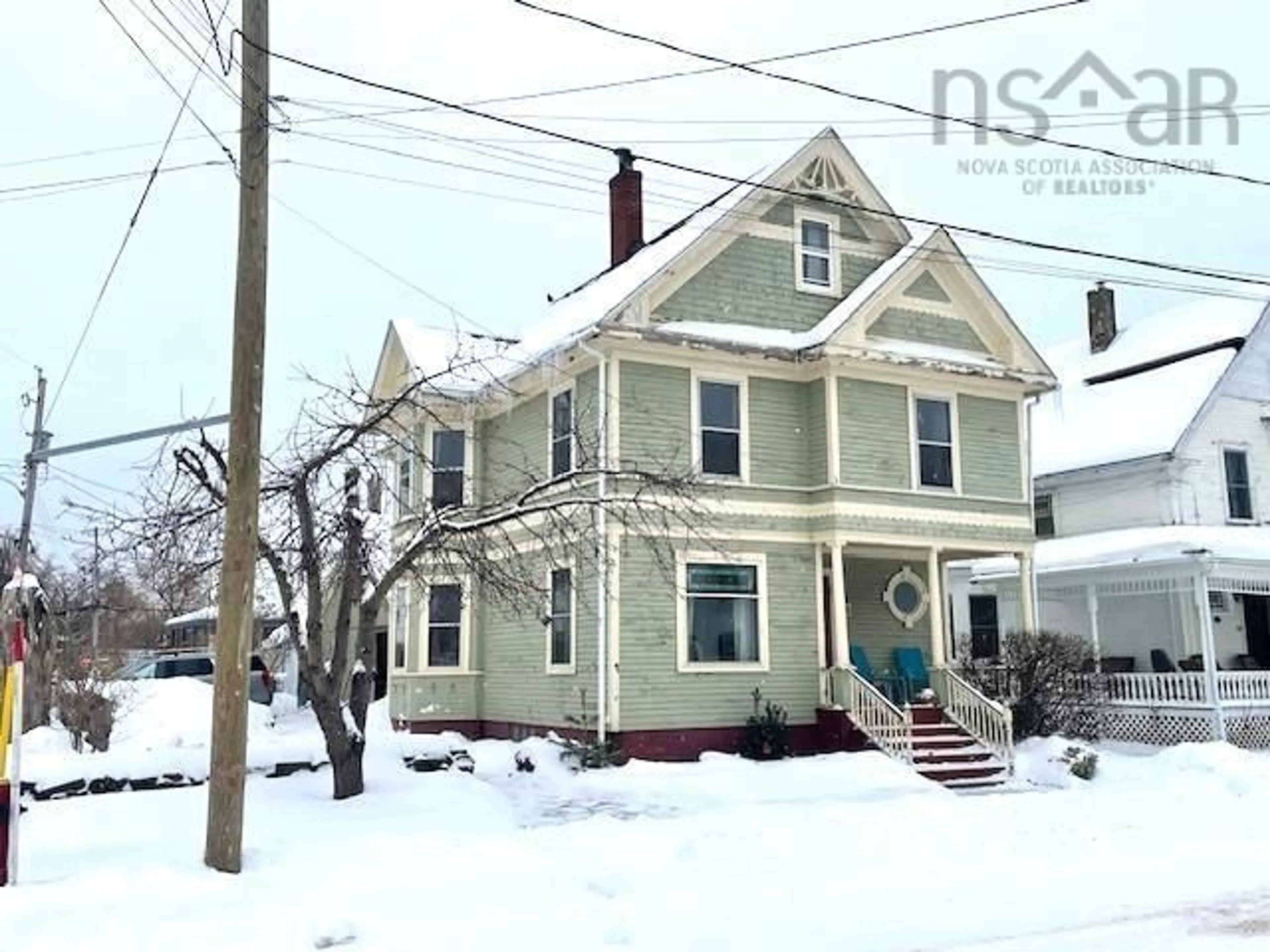 Home with vinyl exterior material, street for 18 Washington St, Bridgetown Nova Scotia B0S 1C0