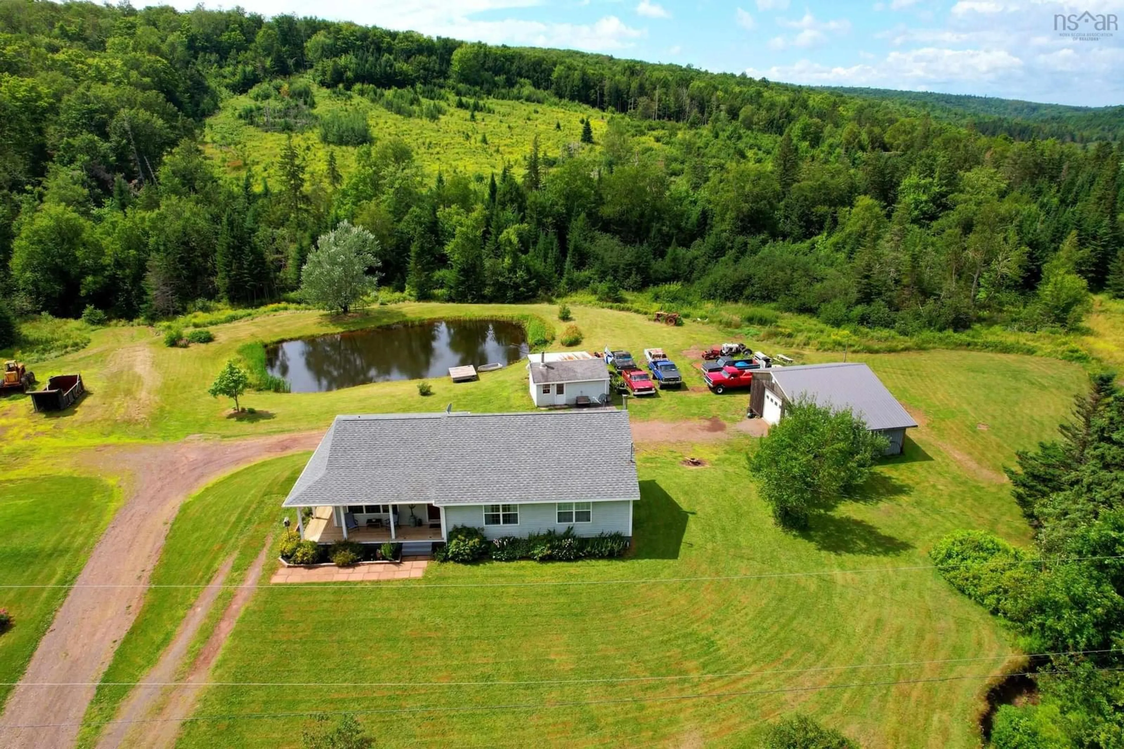 A pic from outside/outdoor area/front of a property/back of a property/a pic from drone, water/lake/river/ocean view for 1522 Matheson Brook, Tatamagouche Nova Scotia B0K 1V0