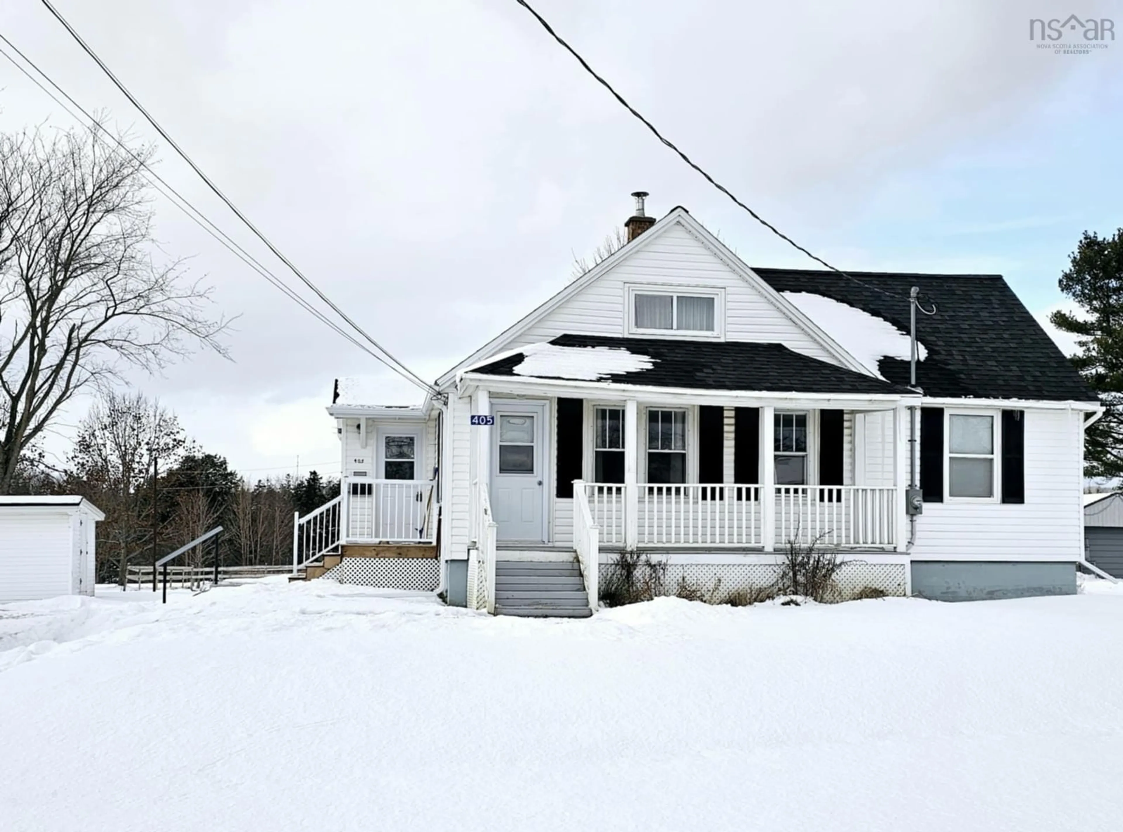 A pic from outside/outdoor area/front of a property/back of a property/a pic from drone, street for 405 Pictou Rd, Bible Hill Nova Scotia B2N 2T6