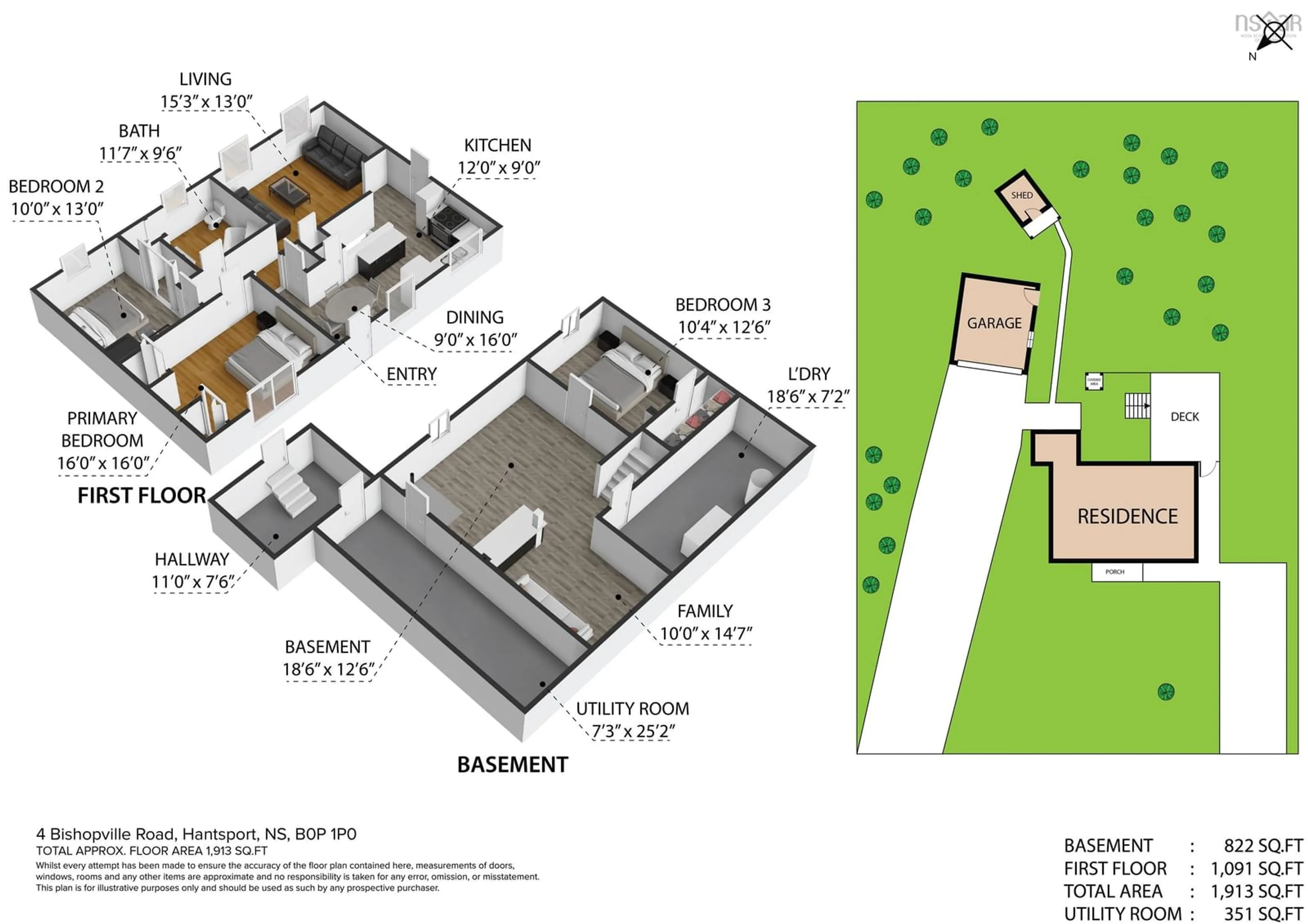 Floor plan for 4 Bishopville Rd, Hantsport Nova Scotia B0N 1P0