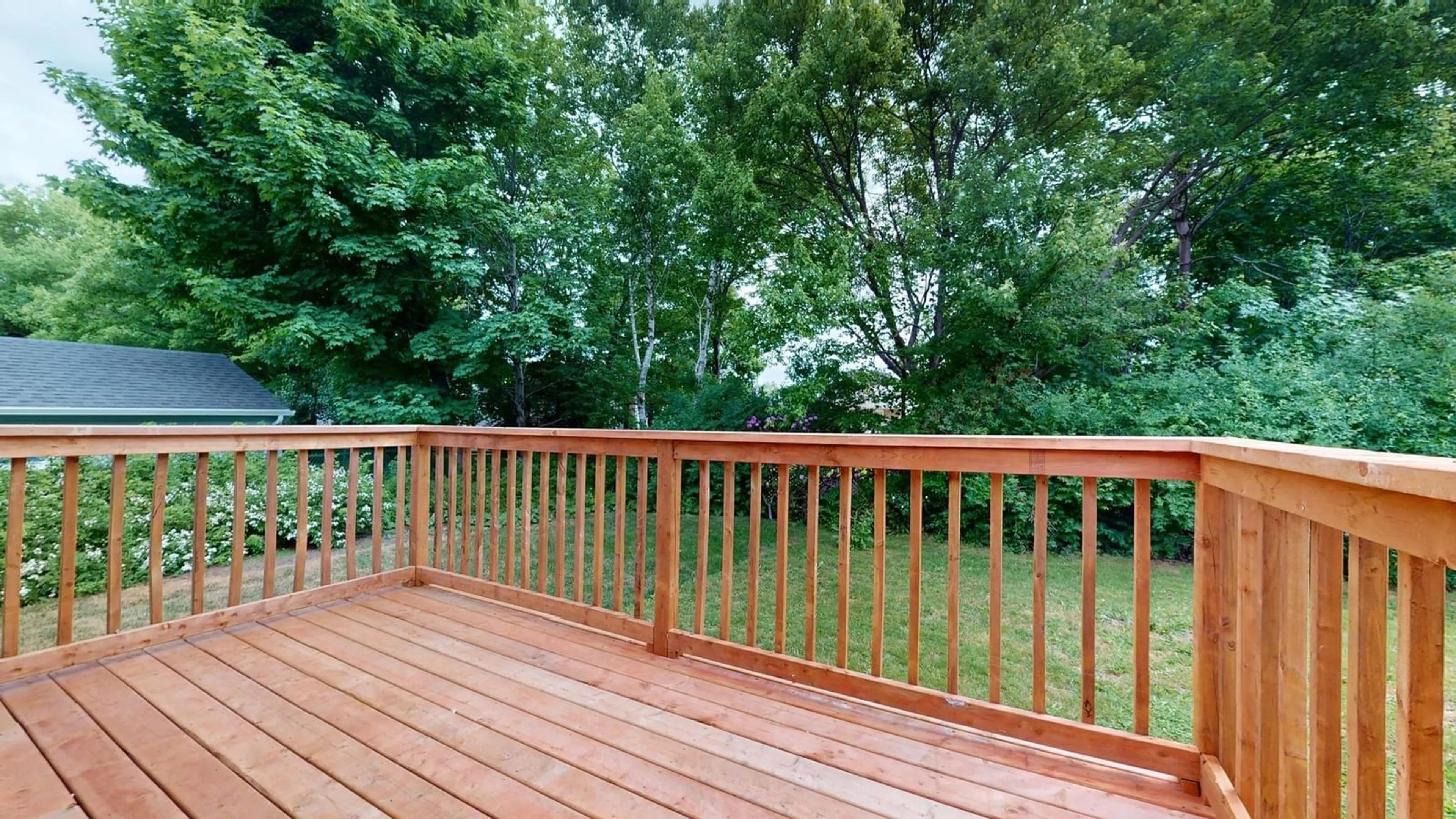 Patio, forest/trees view for 16 Carver St, Dartmouth Nova Scotia B2W 1S2