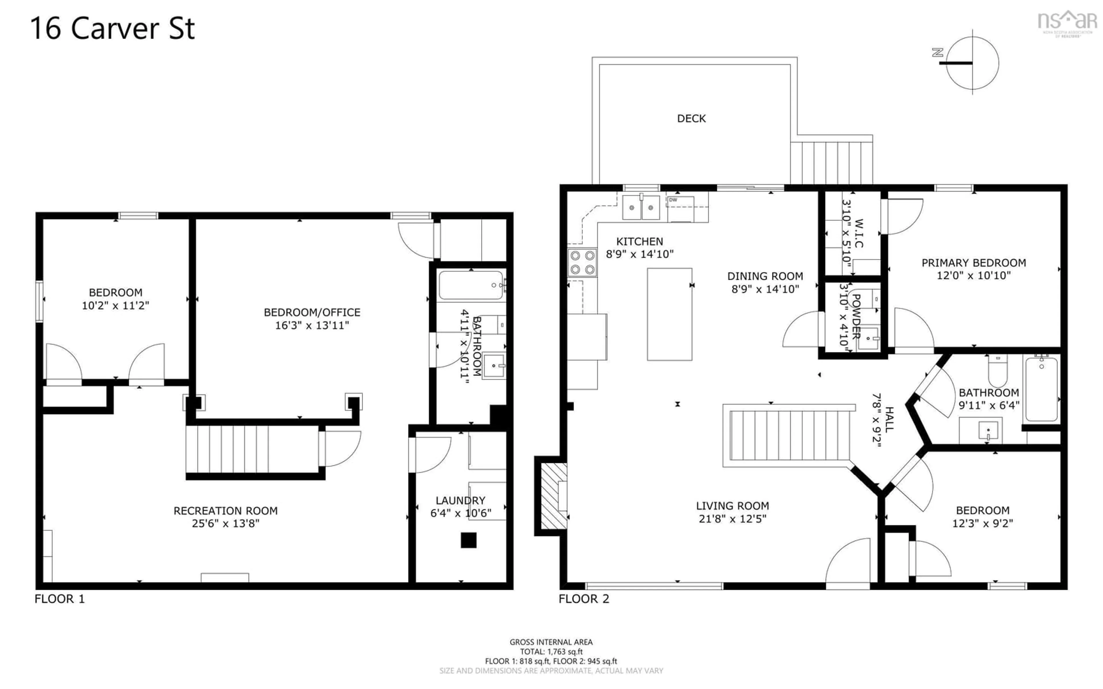 Floor plan for 16 Carver St, Dartmouth Nova Scotia B2W 1S2