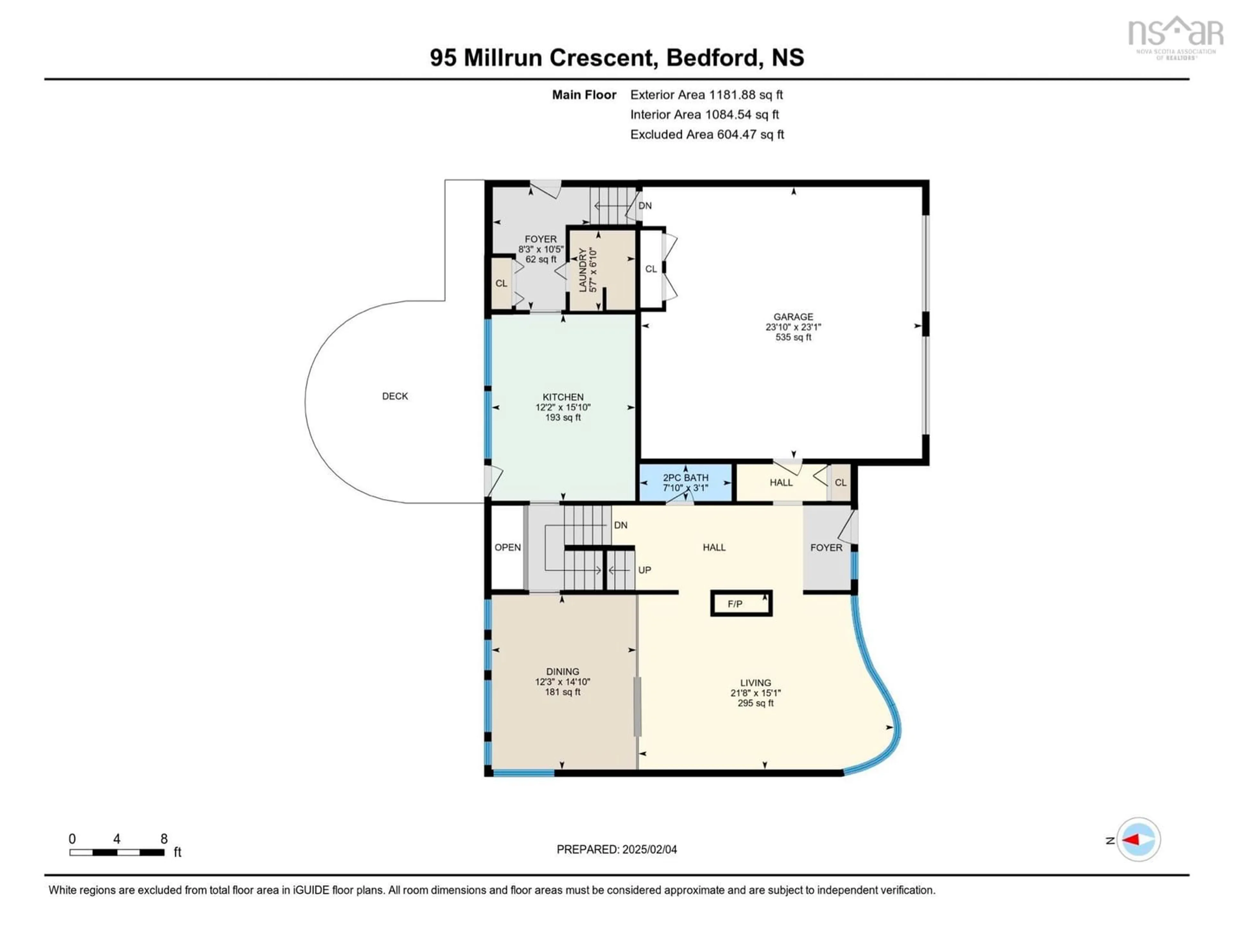 Floor plan for 95 Millrun Cres, Bedford Nova Scotia B4A 3H9