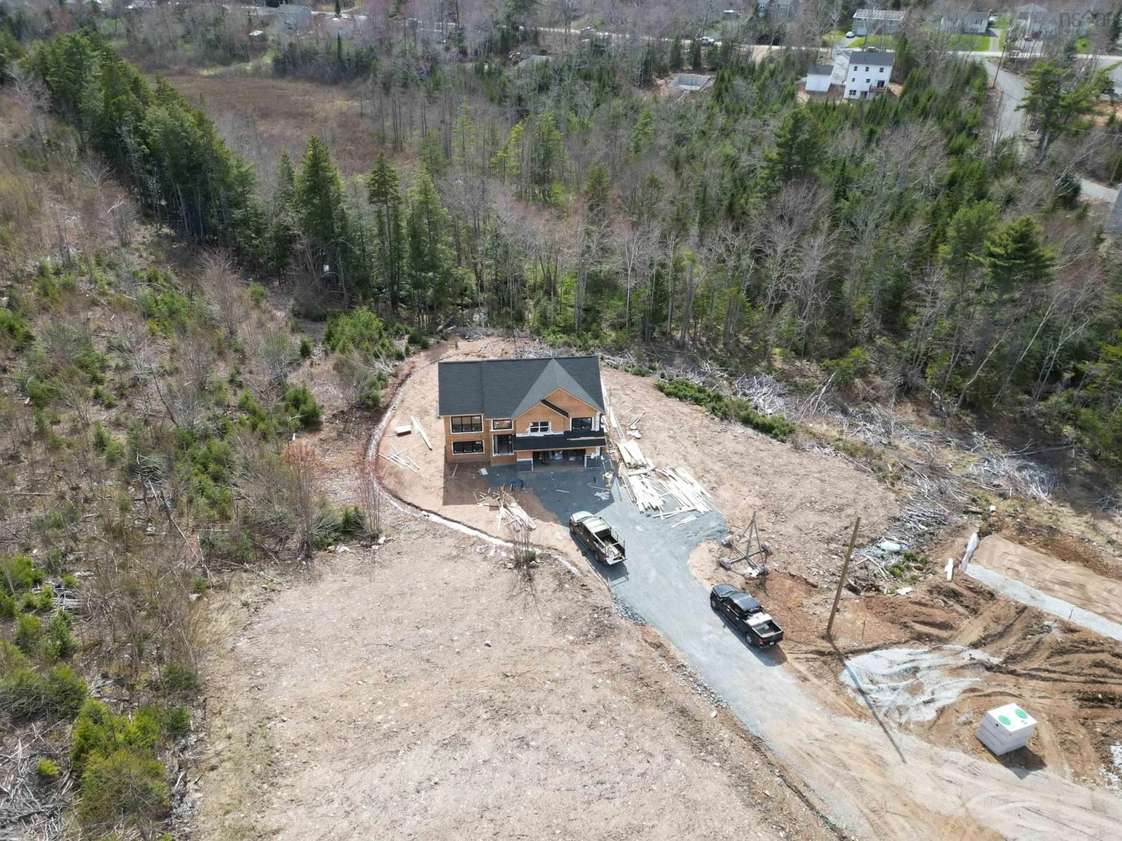 A pic from outside/outdoor area/front of a property/back of a property/a pic from drone, unknown for 109 Snowshoe Lane #Lot 13, Fletchers Lake Nova Scotia B2T 1A1