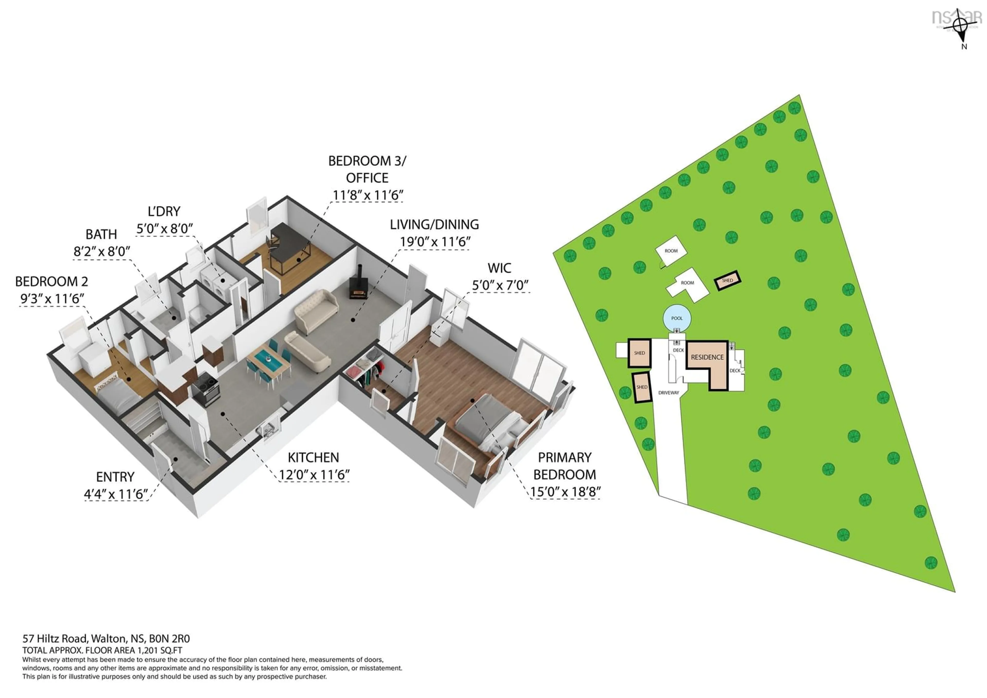 Floor plan for 57 Hiltz Rd, Cambridge Nova Scotia B0N 2R0