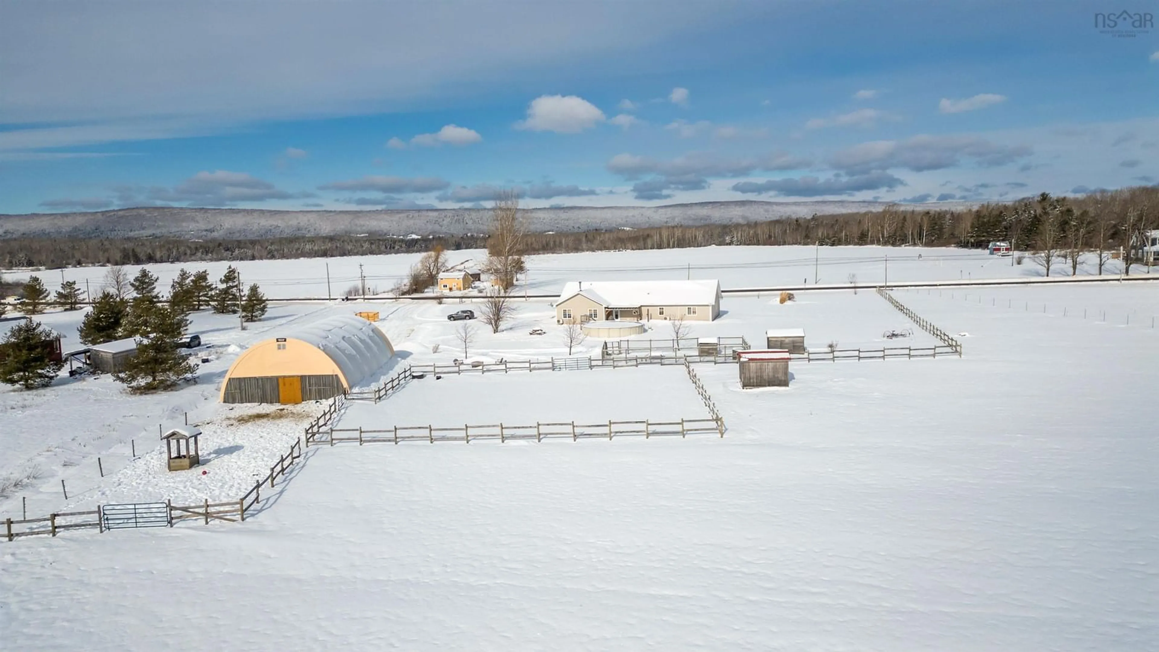 A pic from outside/outdoor area/front of a property/back of a property/a pic from drone, mountain view for 10928 Highway 1, Paradise Nova Scotia B0S 1M0