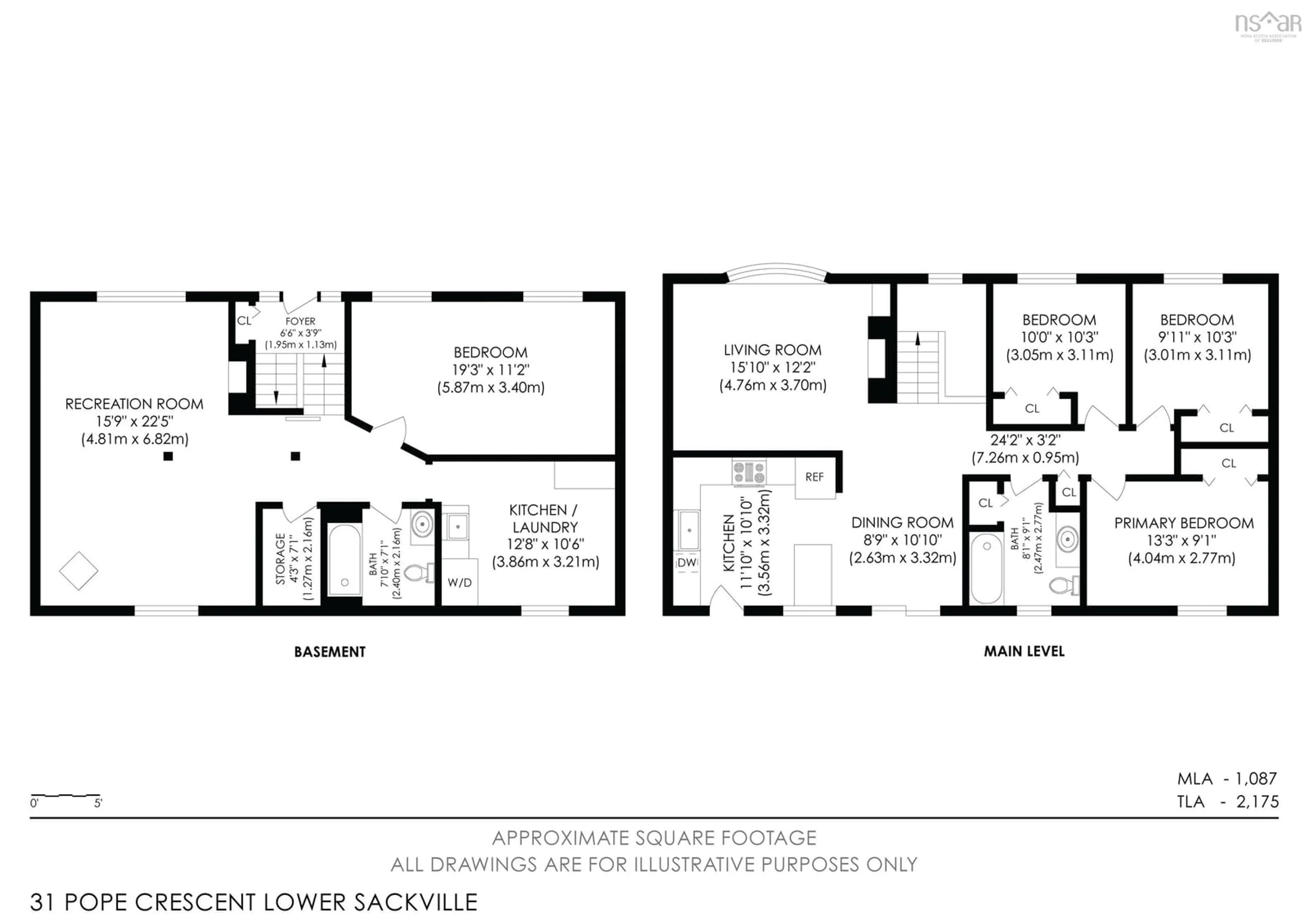 Floor plan for 31 Pope Cres, Lower Sackville Nova Scotia B4C 2A6