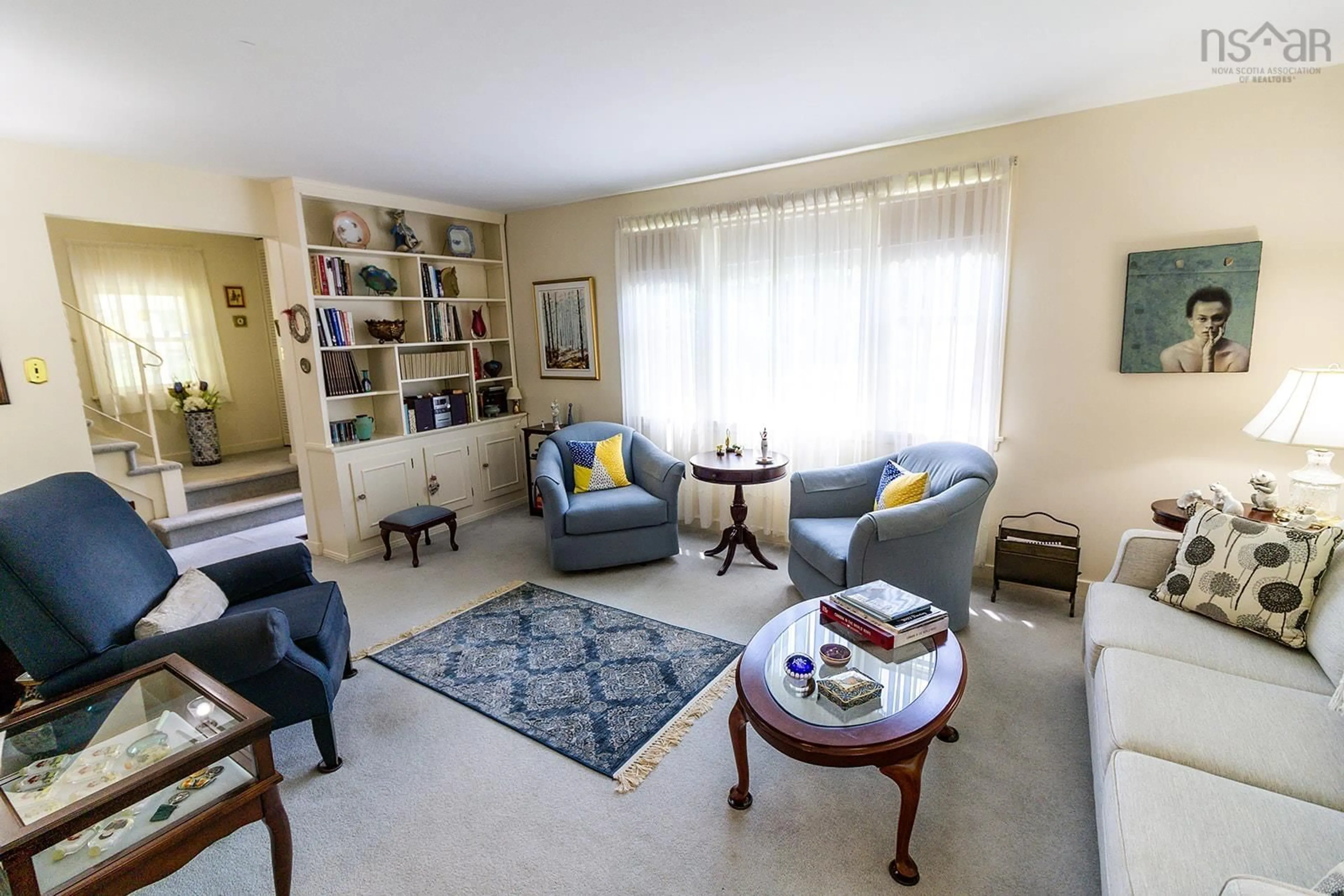 Living room with furniture, carpet floor for 367 Alexander St, Windsor Nova Scotia B0N 2T0