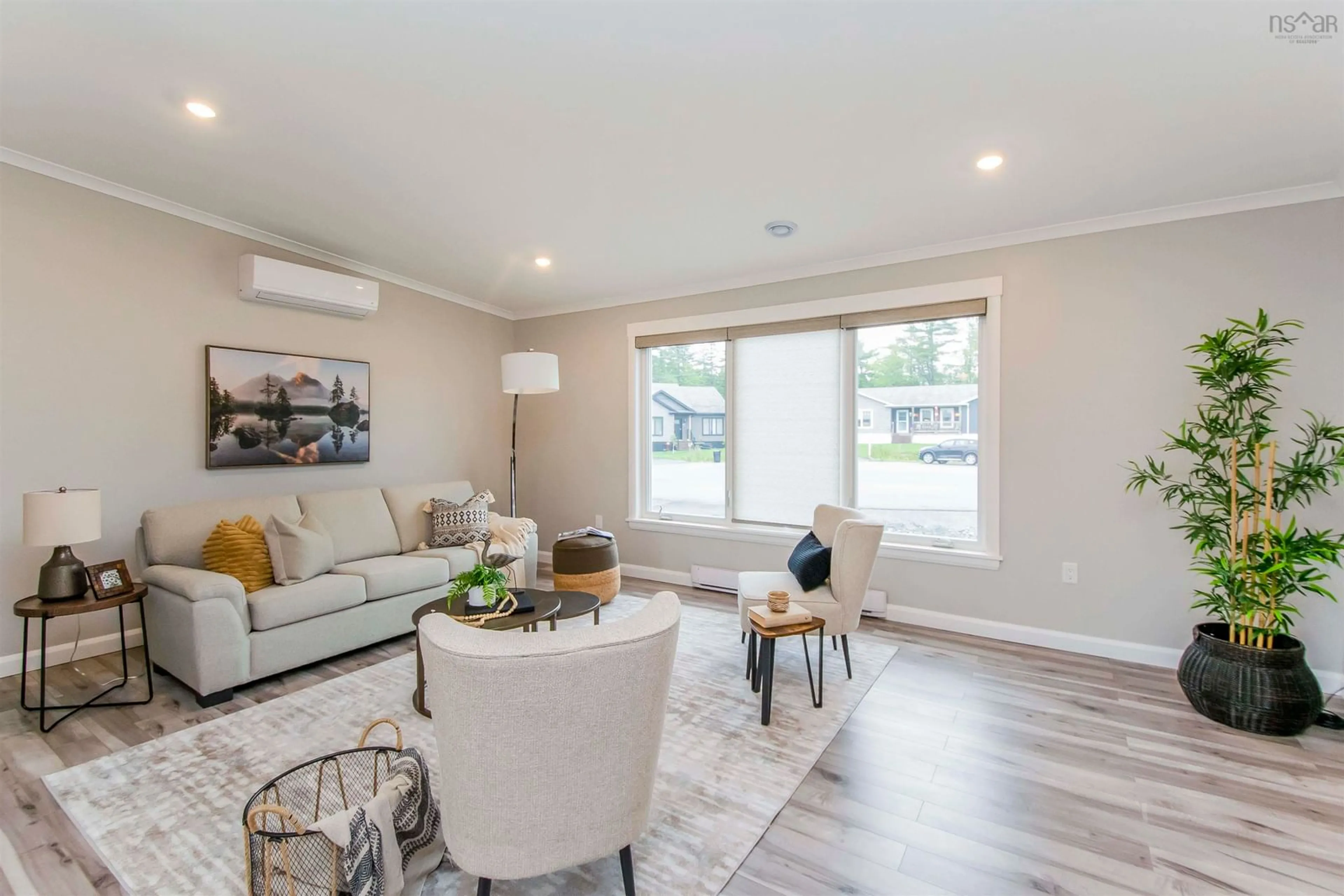 Living room with furniture, wood/laminate floor for 42 Mossberry Close, Hubley Nova Scotia B3Z 0S9