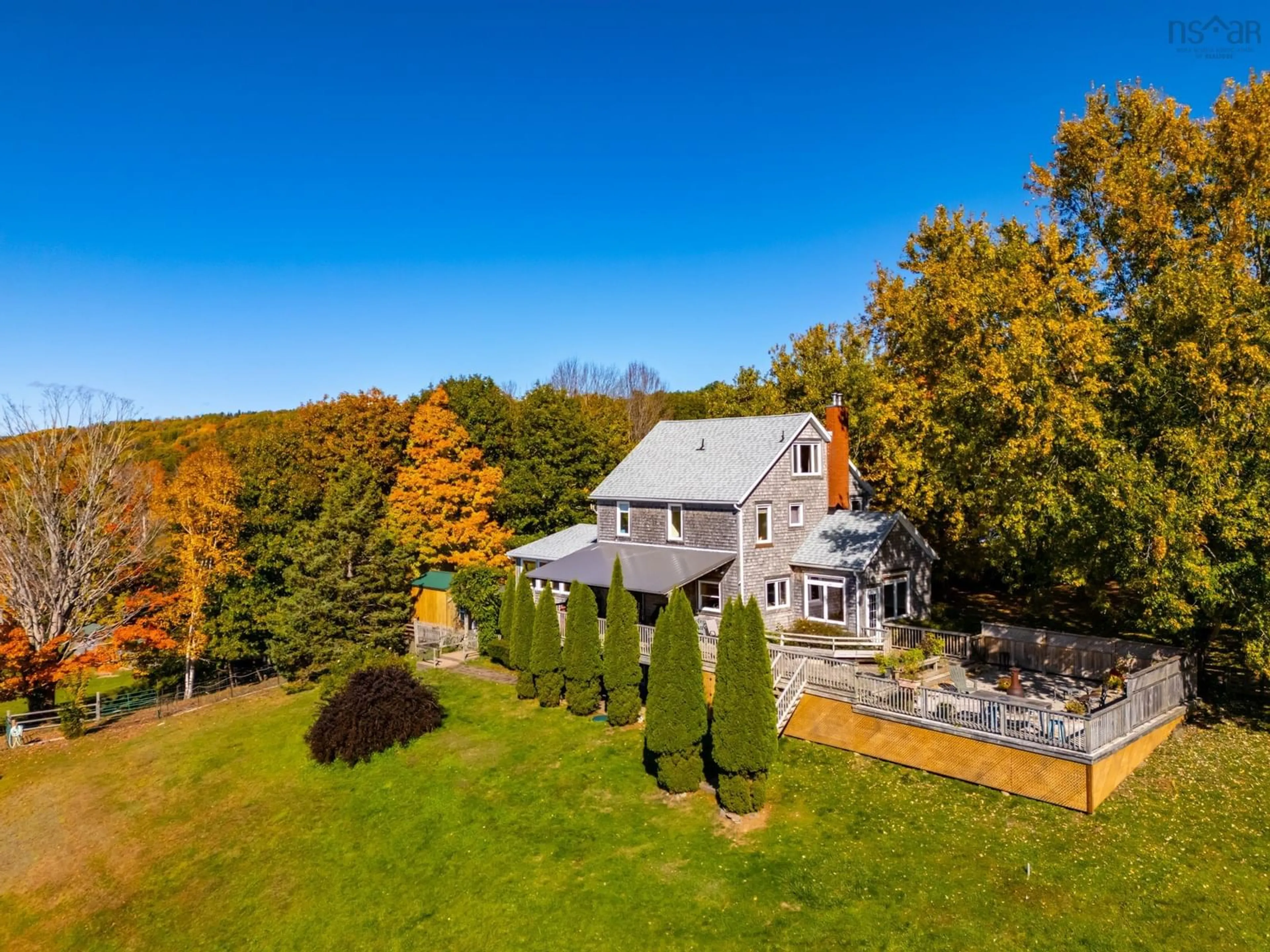 A pic from outside/outdoor area/front of a property/back of a property/a pic from drone, unknown for 481 Chute Rd, Bear River Nova Scotia B0S 1B0