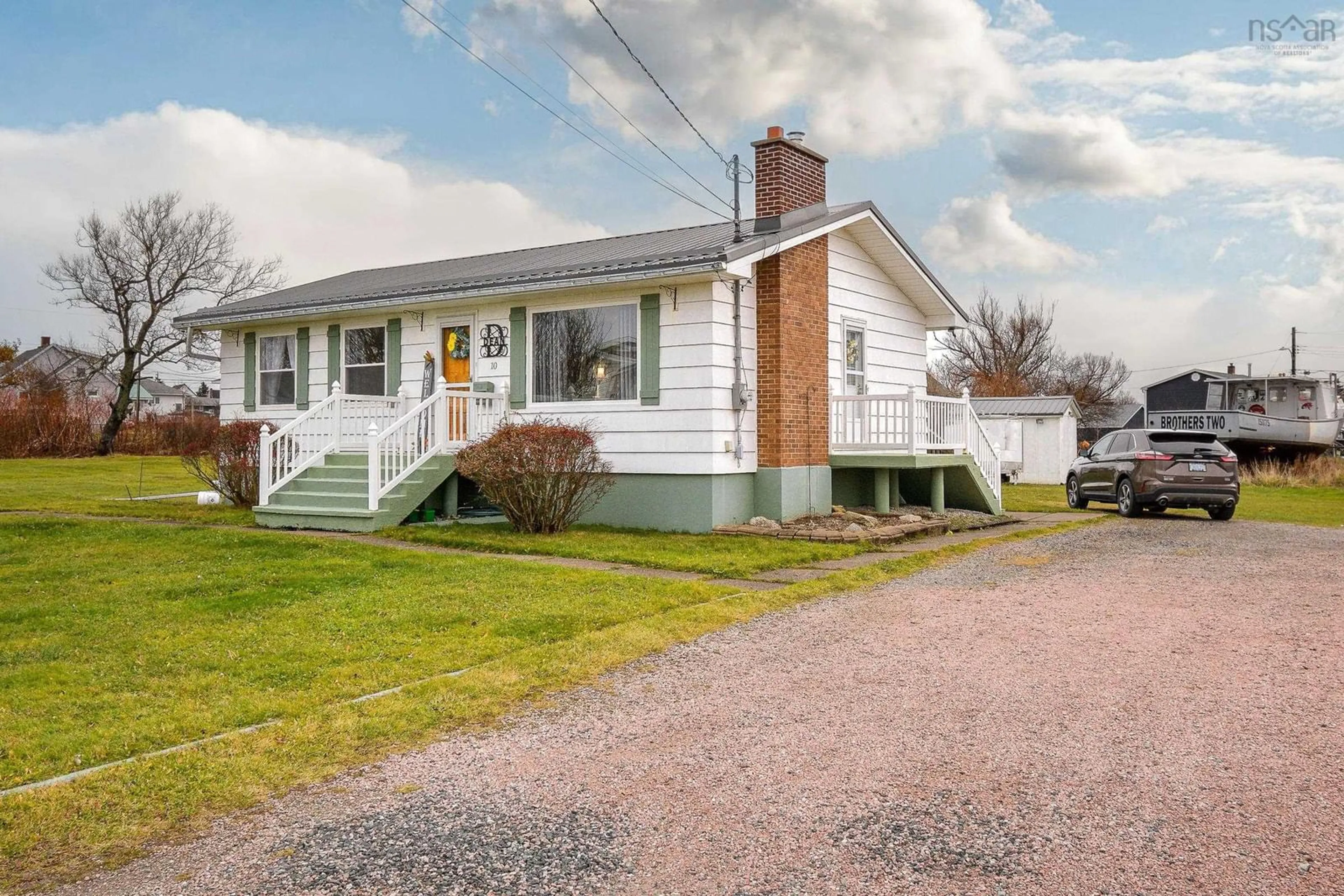 Home with vinyl exterior material, street for 10 Mello St, Glace Bay Nova Scotia B1A 1S7