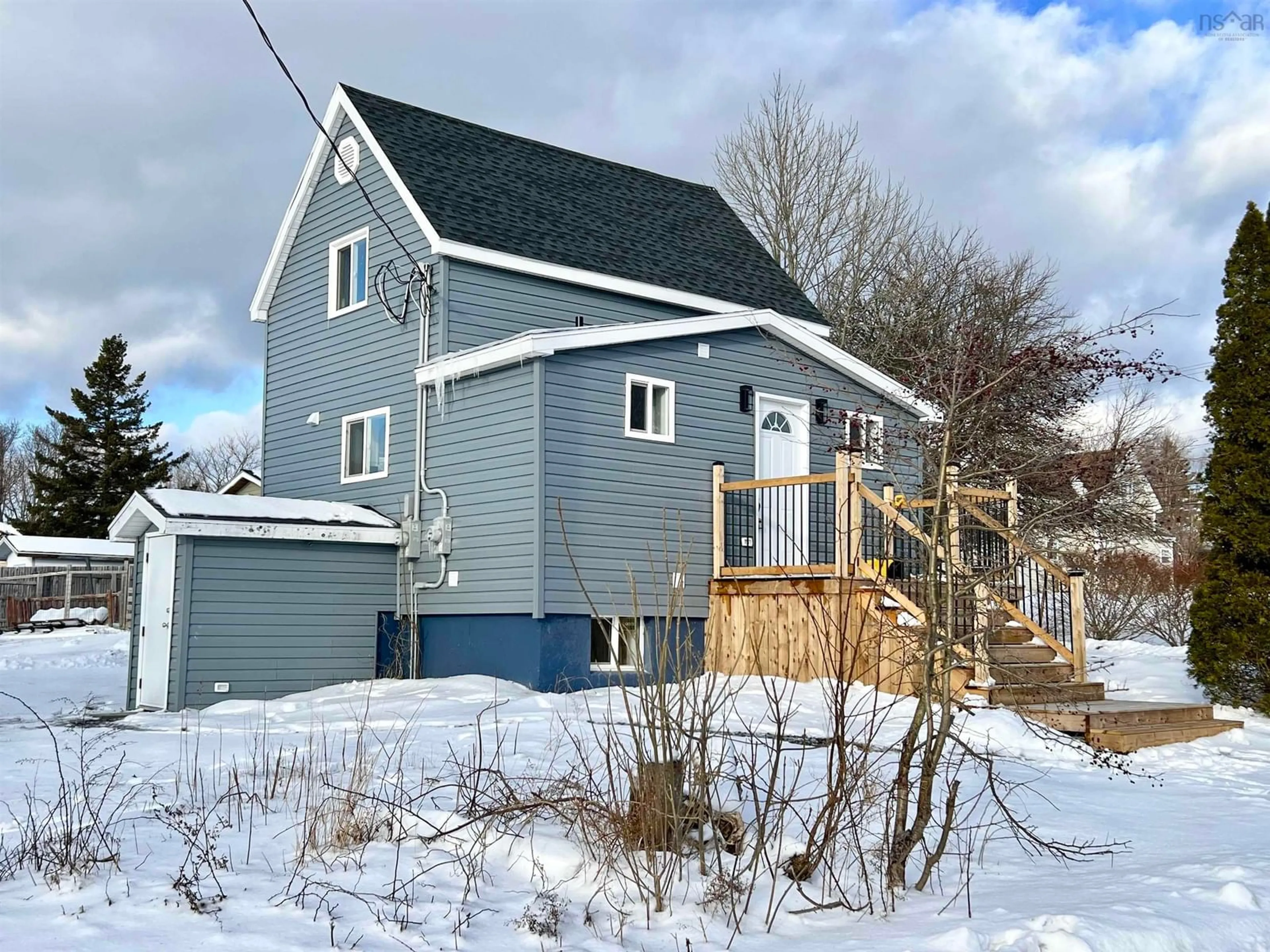 Home with vinyl exterior material, street for 171 Forrest St, Sydney Mines Nova Scotia B1V 2B6