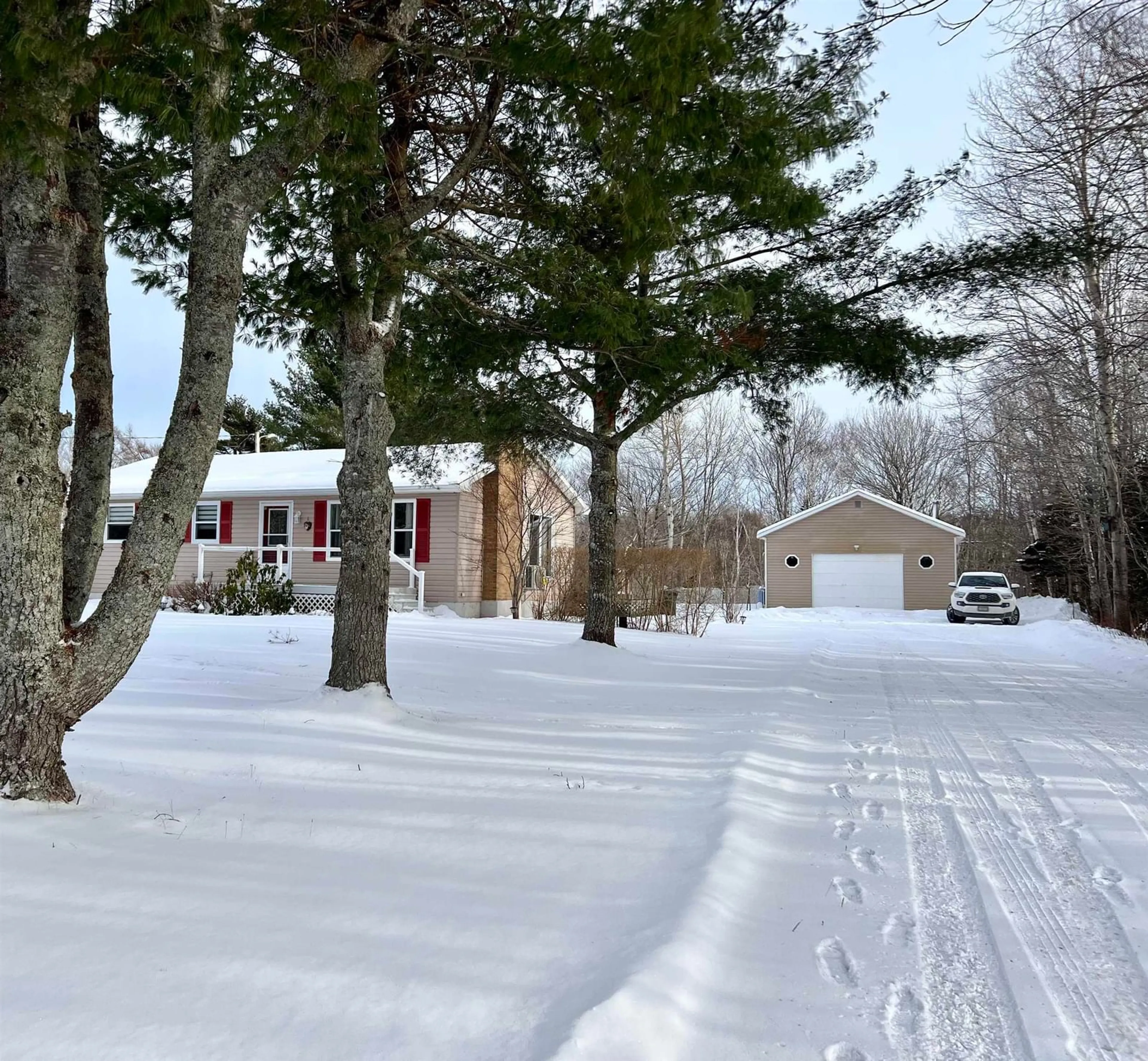 A pic from outside/outdoor area/front of a property/back of a property/a pic from drone, street for 513 Campbell Road, Balls Creek Nova Scotia B2A 4L8