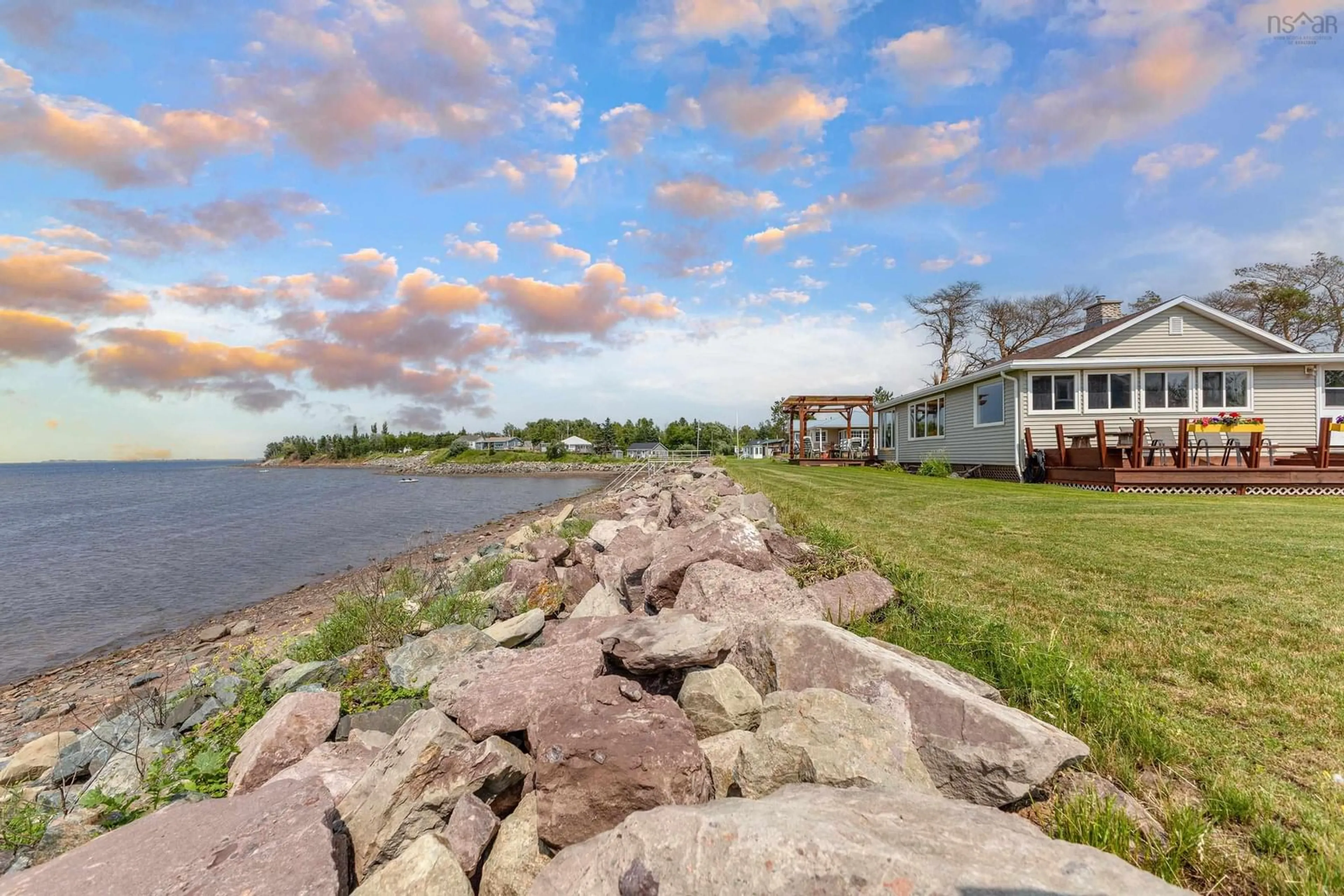 Patio, water/lake/river/ocean view for 10 Ceilidh Lane, Brule Nova Scotia B0K 1N0