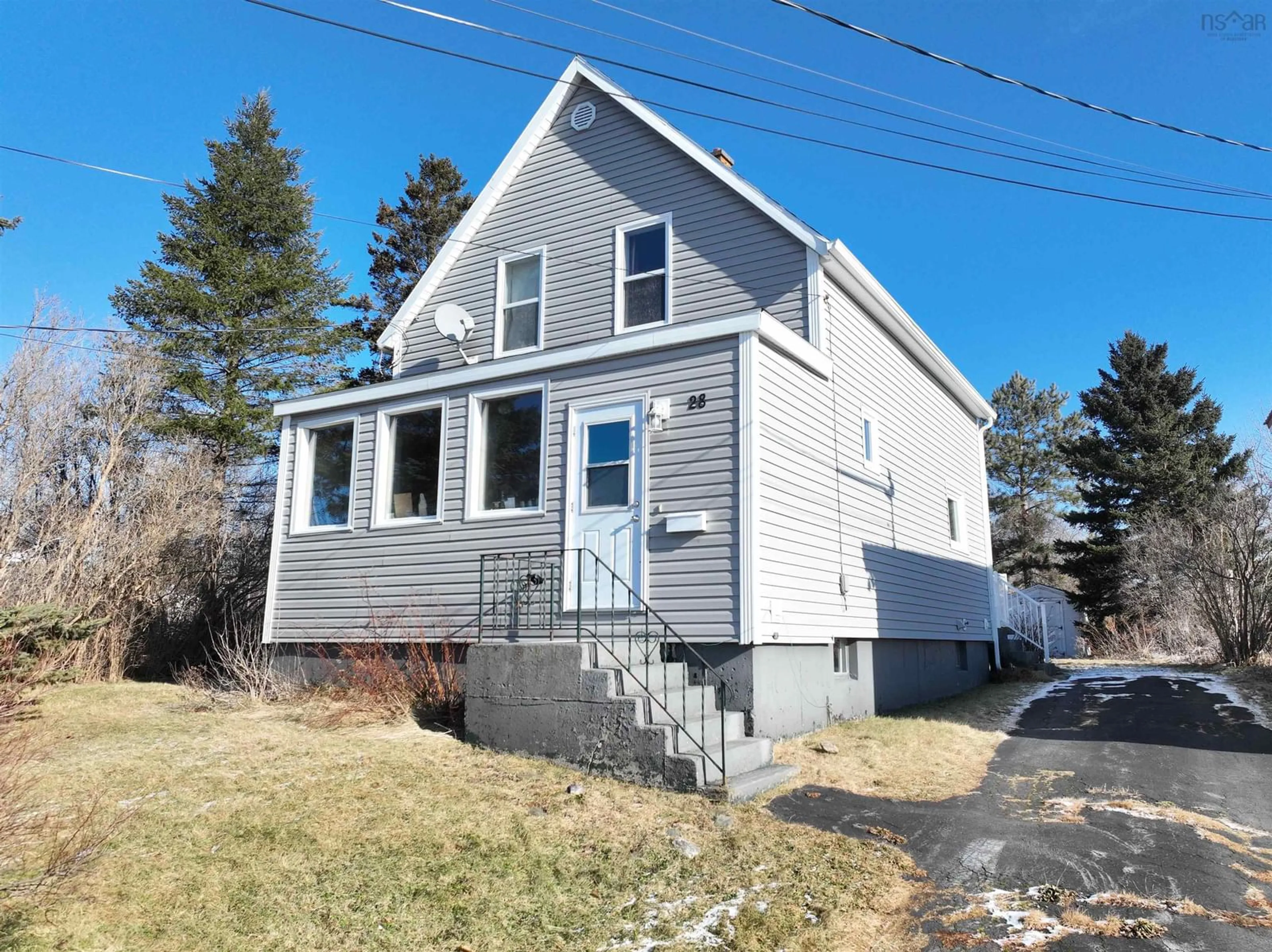 Home with vinyl exterior material, street for 28 Manse Pl, Sydney Nova Scotia B1N 3B7