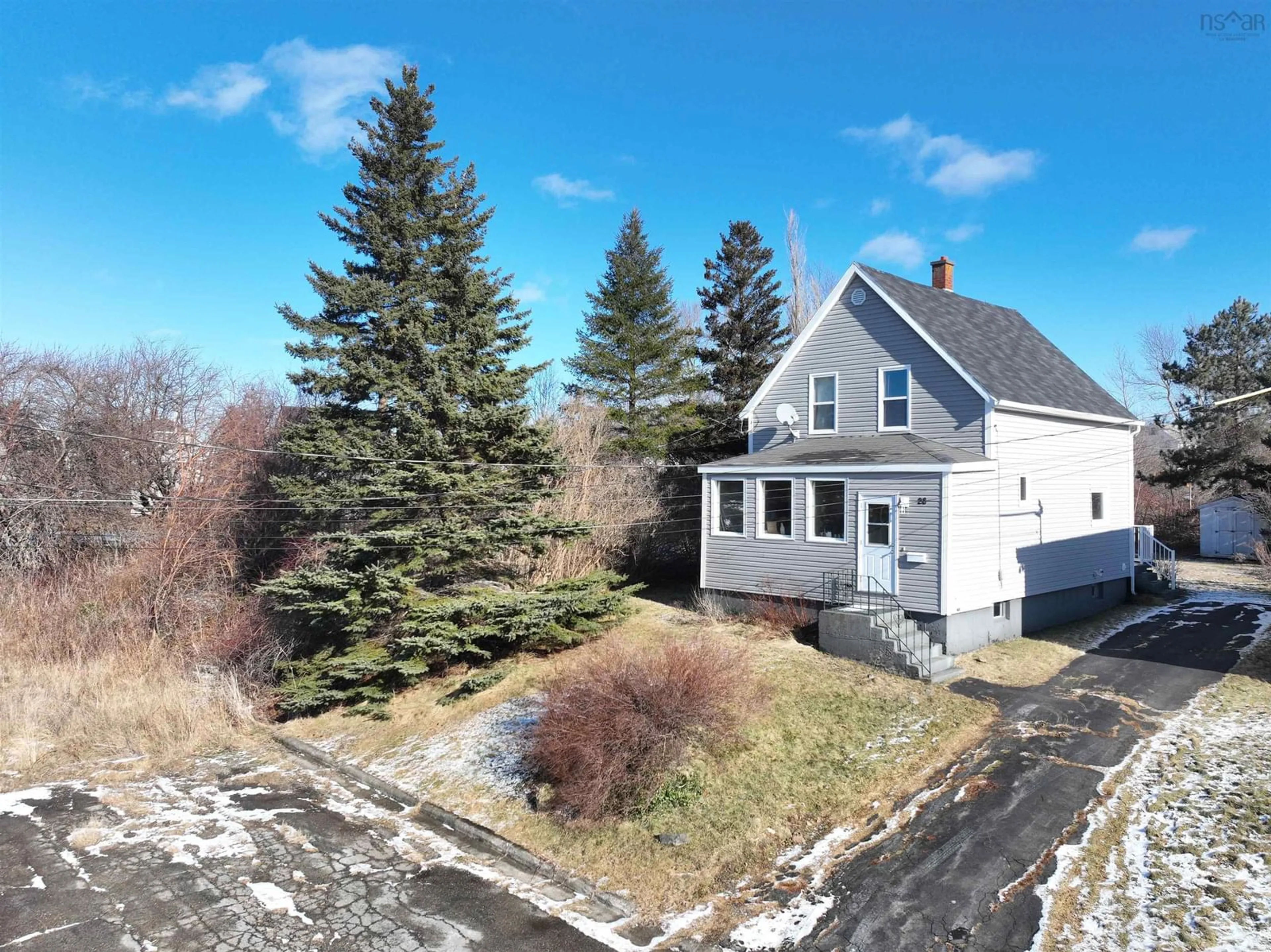 A pic from outside/outdoor area/front of a property/back of a property/a pic from drone, street for 28 Manse Pl, Sydney Nova Scotia B1N 3B7