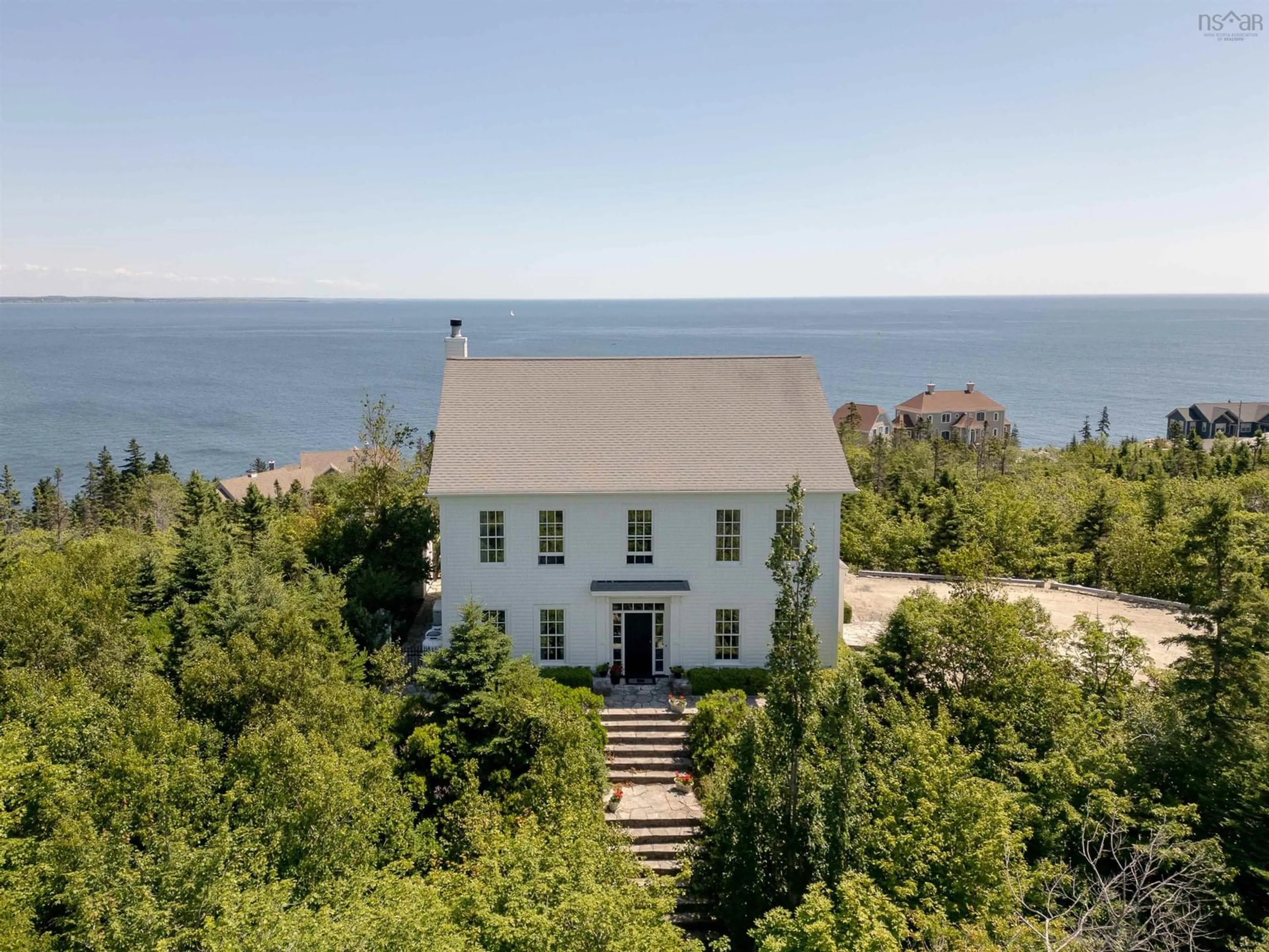 A pic from outside/outdoor area/front of a property/back of a property/a pic from drone, water/lake/river/ocean view for 21 Shipping Lane, Halibut Bay Nova Scotia B3V 1P6