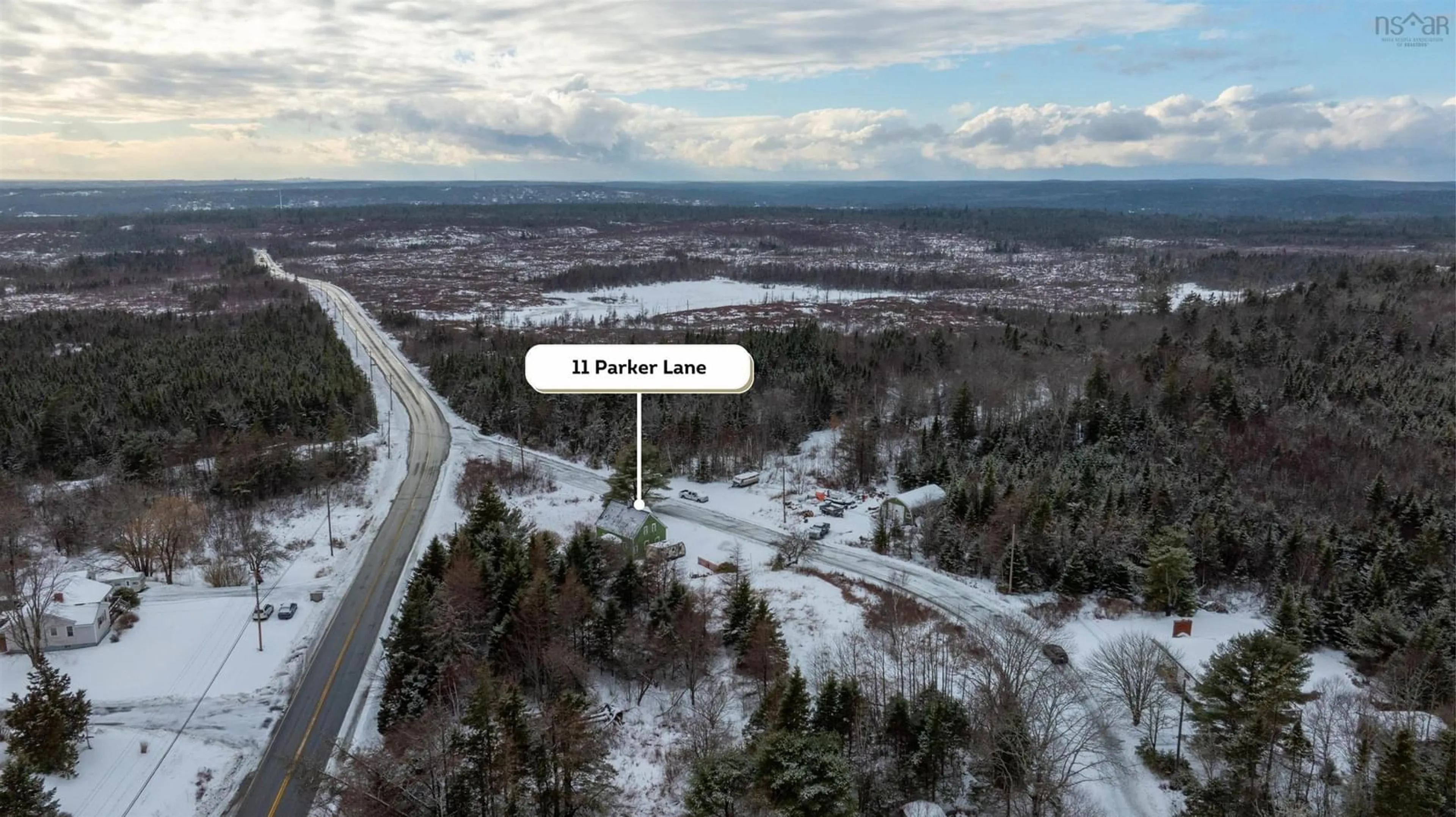 A pic from outside/outdoor area/front of a property/back of a property/a pic from drone, mountain view for 11 Parker Lane, Porters Lake Nova Scotia B3E 1E5