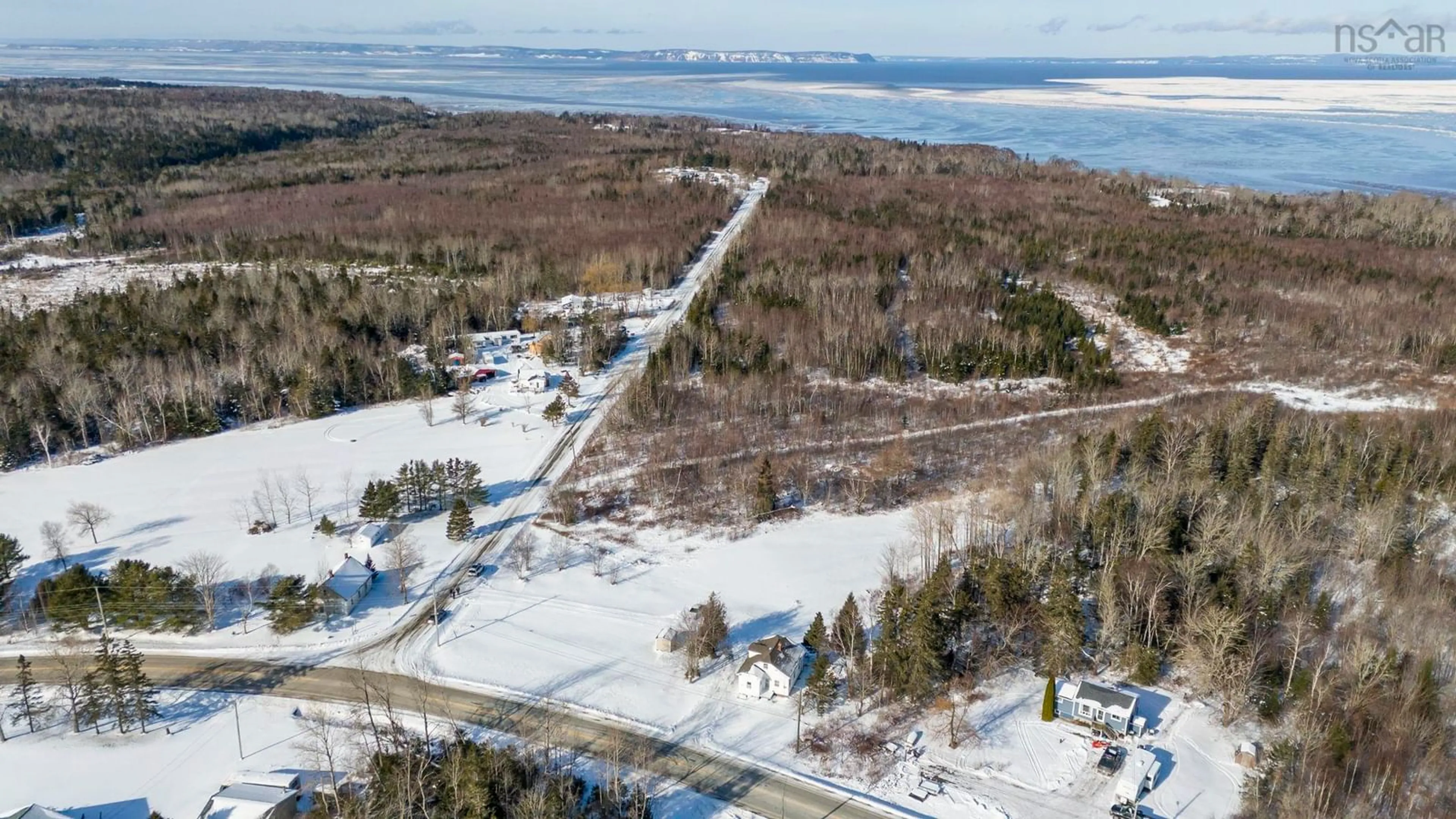 A pic from outside/outdoor area/front of a property/back of a property/a pic from drone, unknown for 8431 Highway 215, Cambridge Nova Scotia B0N 2R0