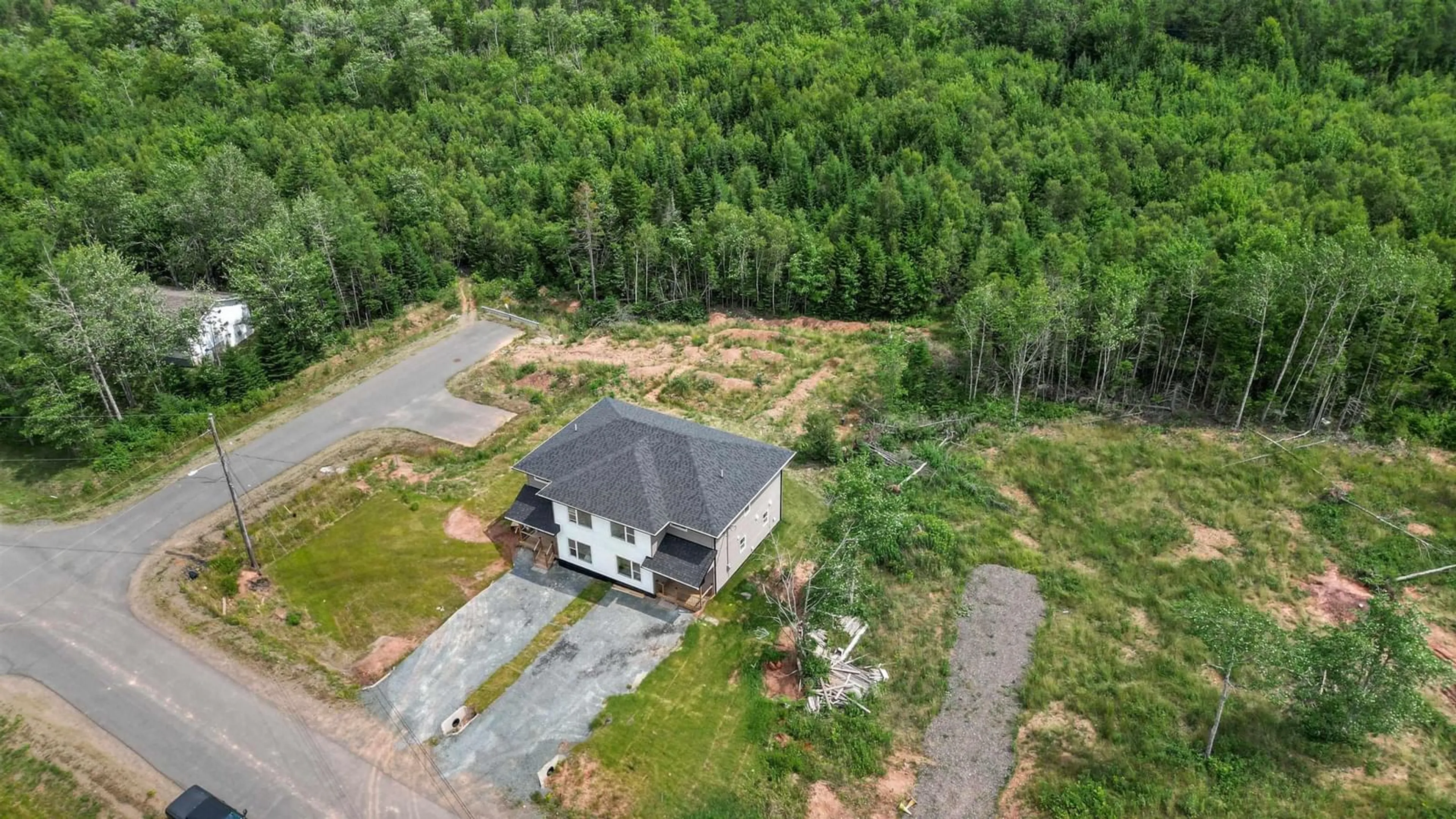 A pic from outside/outdoor area/front of a property/back of a property/a pic from drone, unknown for 135 Blainedale Dr, Salmon River Nova Scotia B2N 6M3