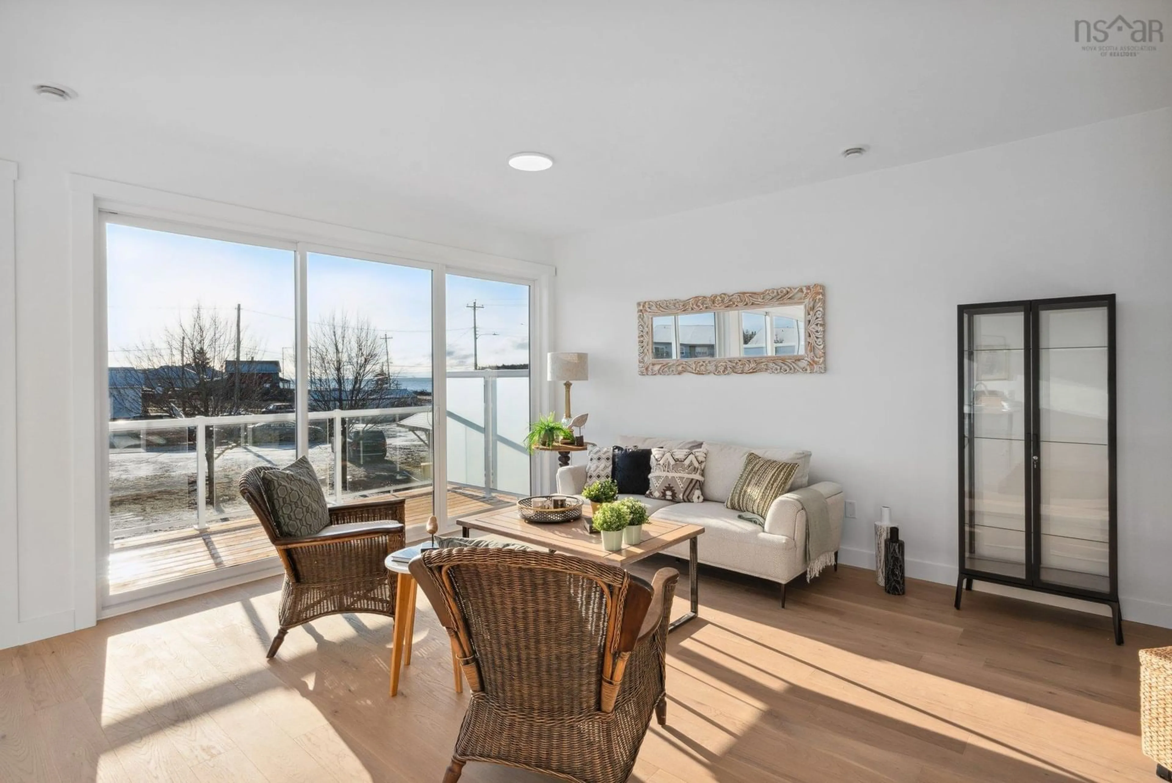 Living room with furniture, wood/laminate floor for 16 Sailors Trail #34A, Dartmouth Nova Scotia B3G 0A3