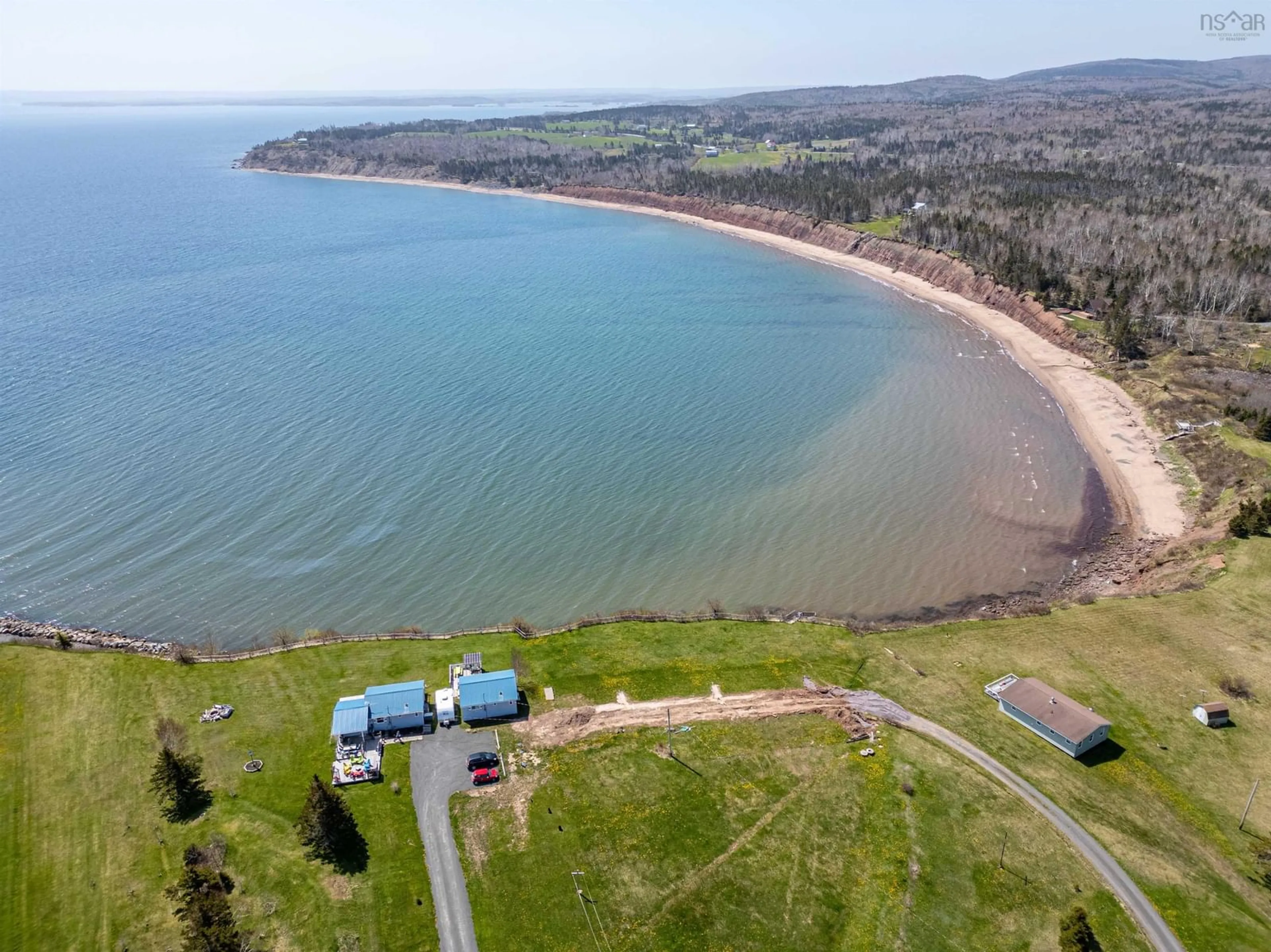 A pic from outside/outdoor area/front of a property/back of a property/a pic from drone, water/lake/river/ocean view for 284 Cribbon's Point Rd., Morristown Nova Scotia B2G 2L2