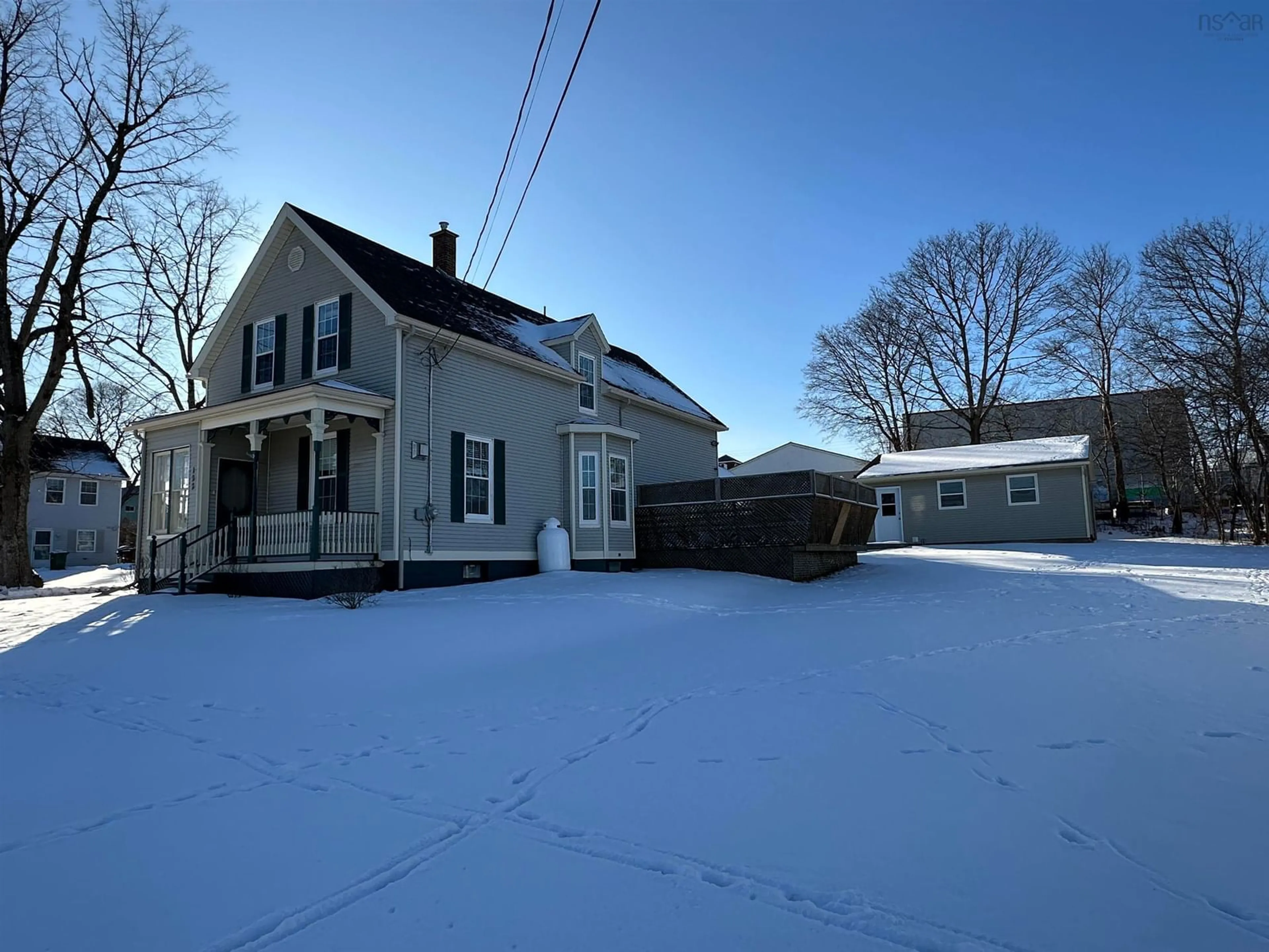 A pic from outside/outdoor area/front of a property/back of a property/a pic from drone, street for 122 Mackay St, Stellarton Nova Scotia B0K 1S0