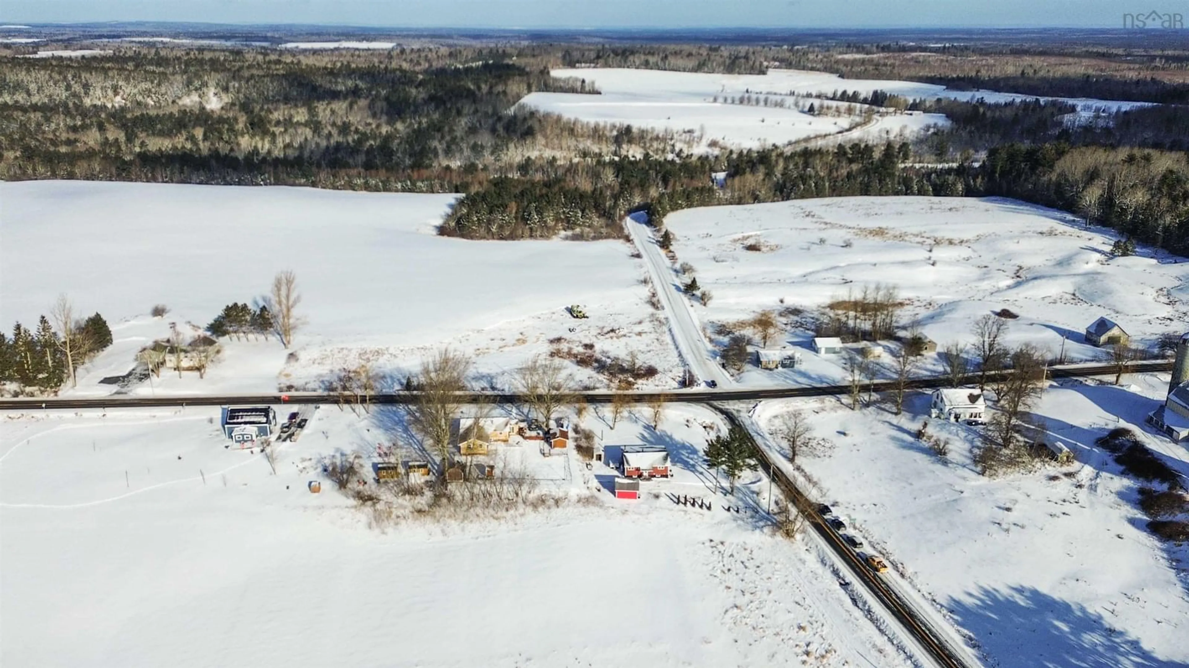 A pic from outside/outdoor area/front of a property/back of a property/a pic from drone, street for 1599 Woodville Rd, Woodville Nova Scotia B0N 2A0