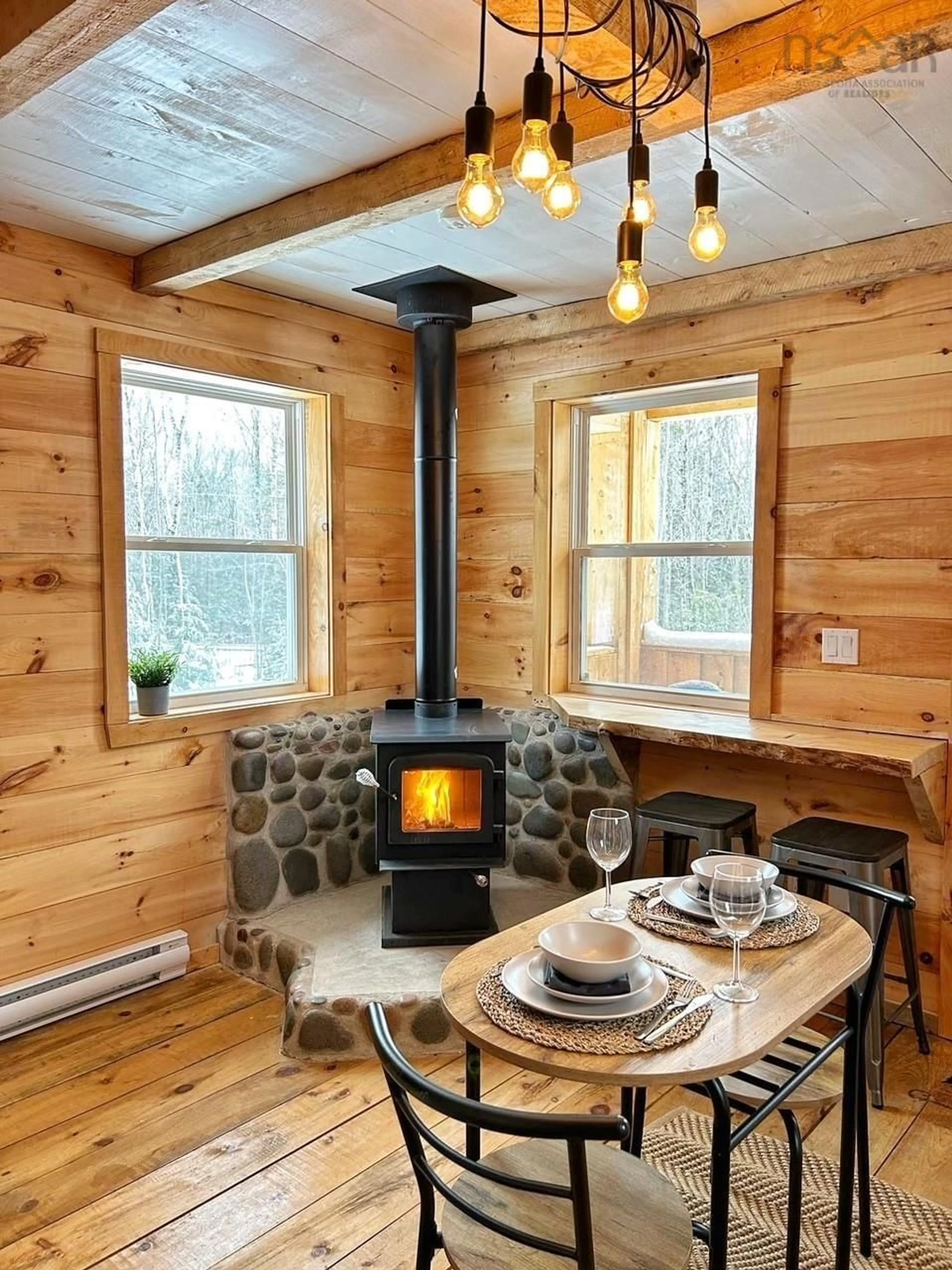 Rustic kitchen, wood/laminate floor for 164 Timberland Trail, South Range Nova Scotia B0W 1H0