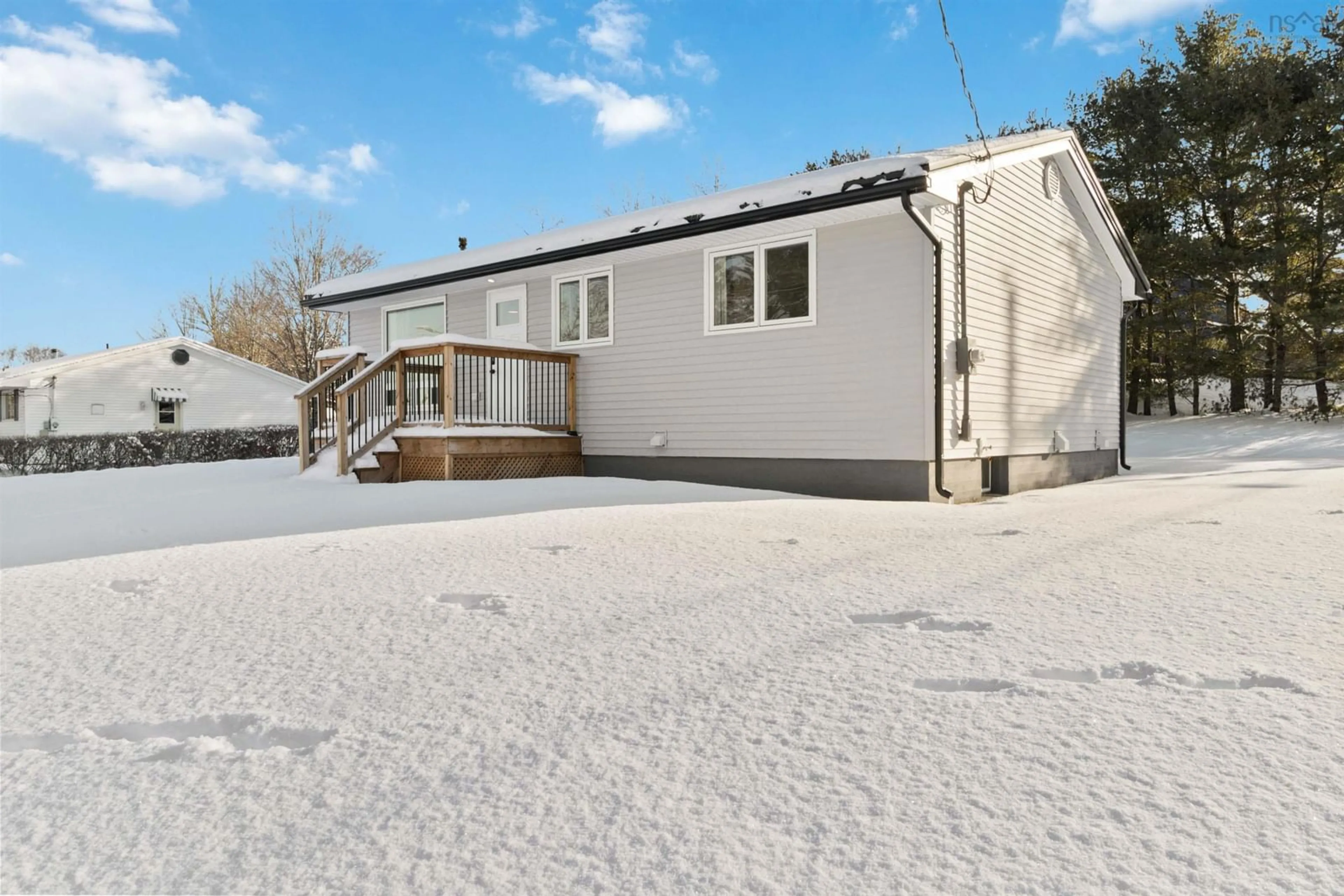 A pic from outside/outdoor area/front of a property/back of a property/a pic from drone, street for 19 Marie Avenue, Bridgewater Nova Scotia B4V 3C8