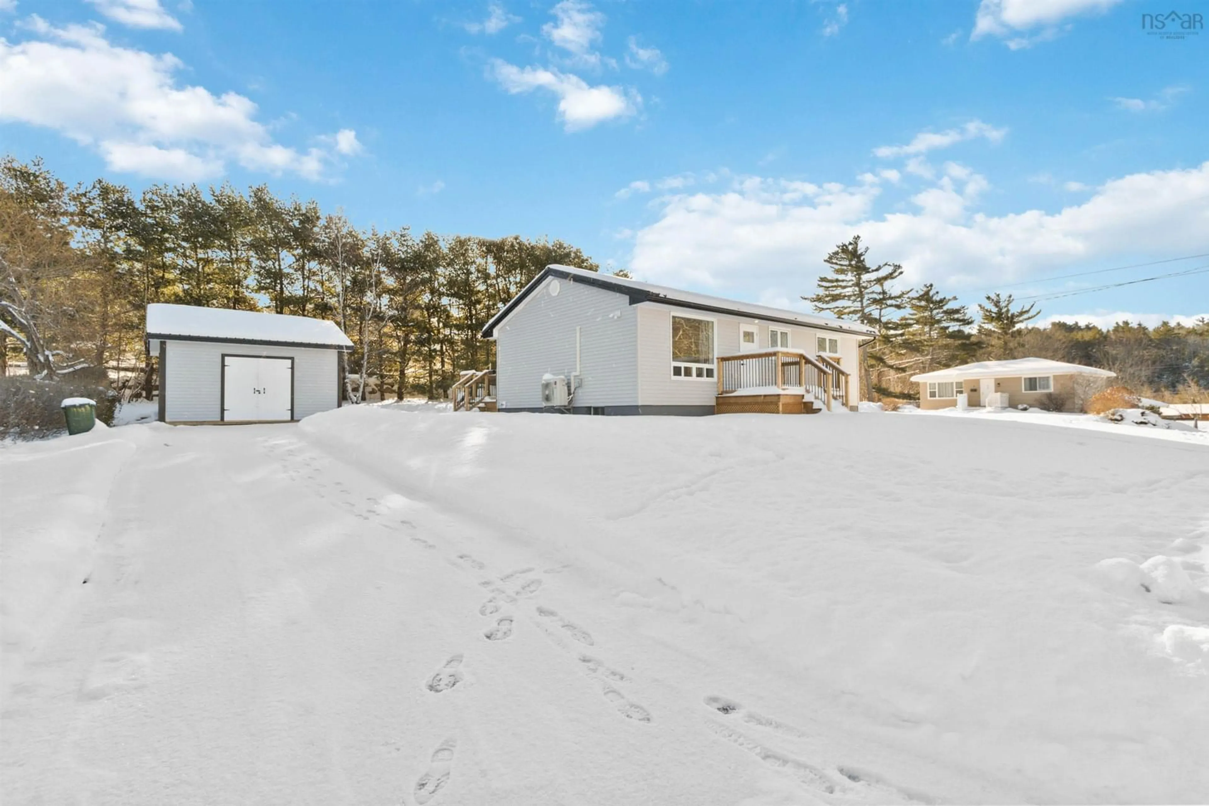 A pic from outside/outdoor area/front of a property/back of a property/a pic from drone, building for 19 Marie Avenue, Bridgewater Nova Scotia B4V 3C8