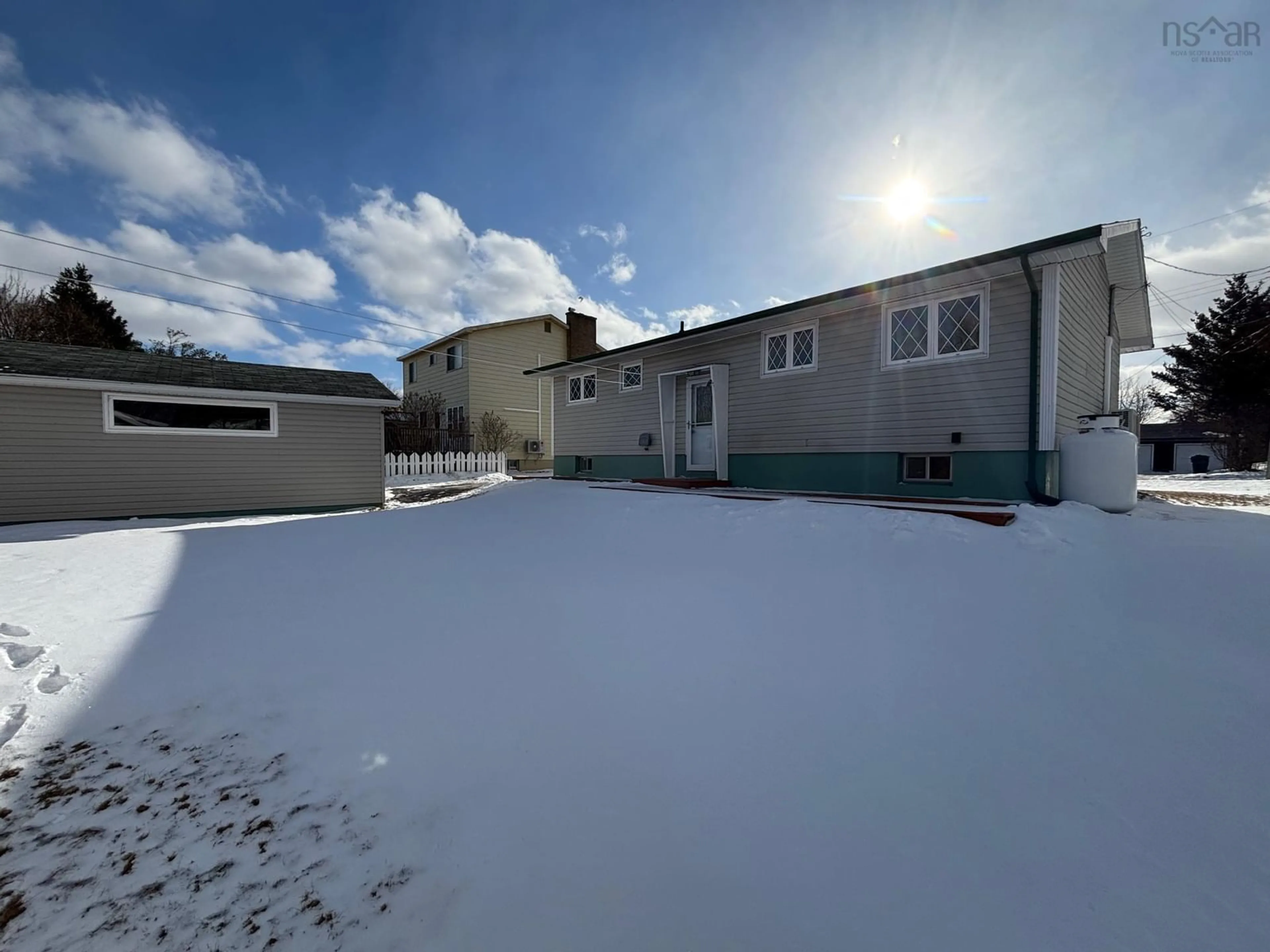 A pic from outside/outdoor area/front of a property/back of a property/a pic from drone, street for 3165 Sunset Ave, New Waterford Nova Scotia B1H 1L1