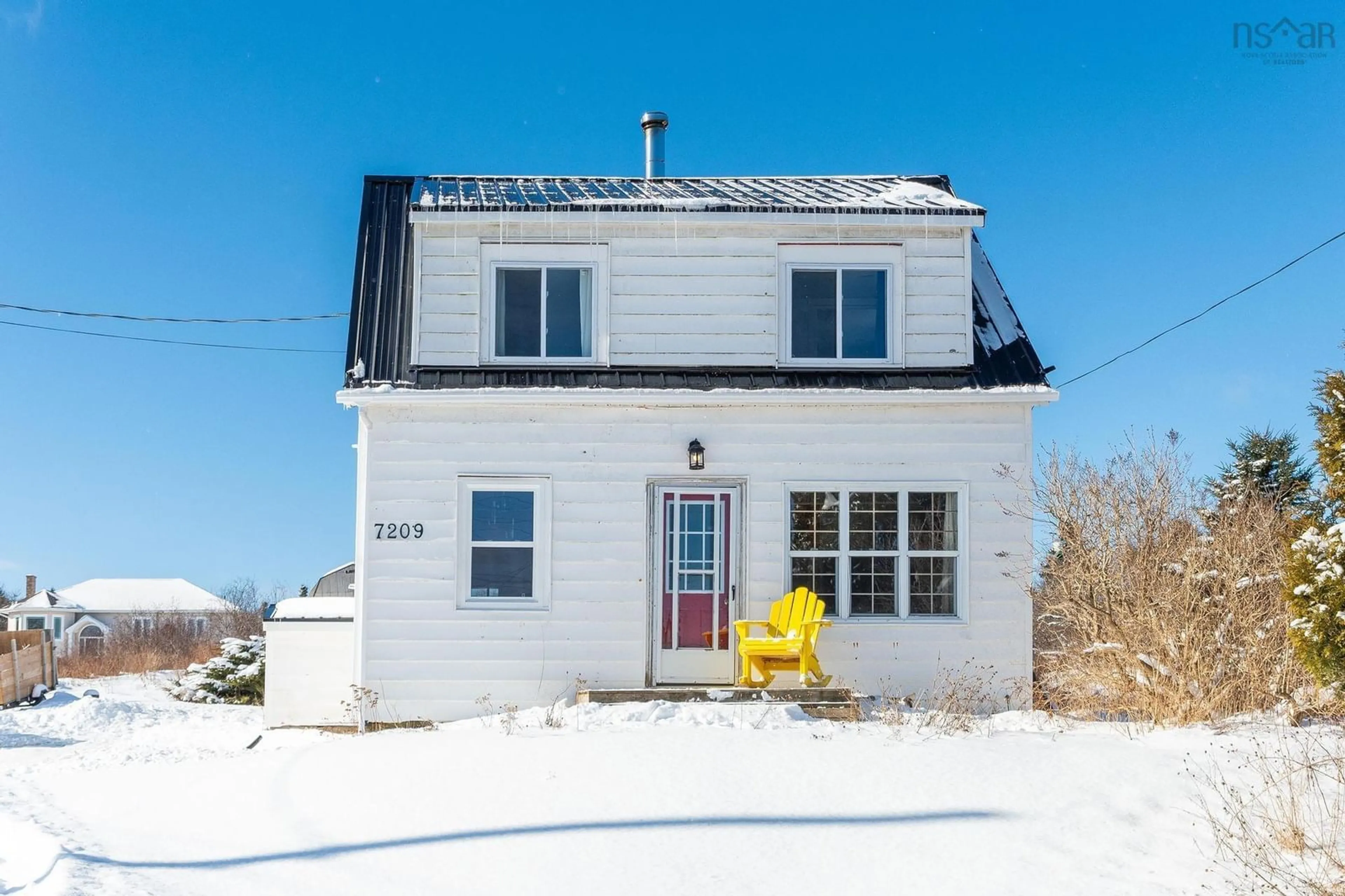 Home with vinyl exterior material, street for 7209 Highway 207, West Chezzetcook Nova Scotia B0J 2L0