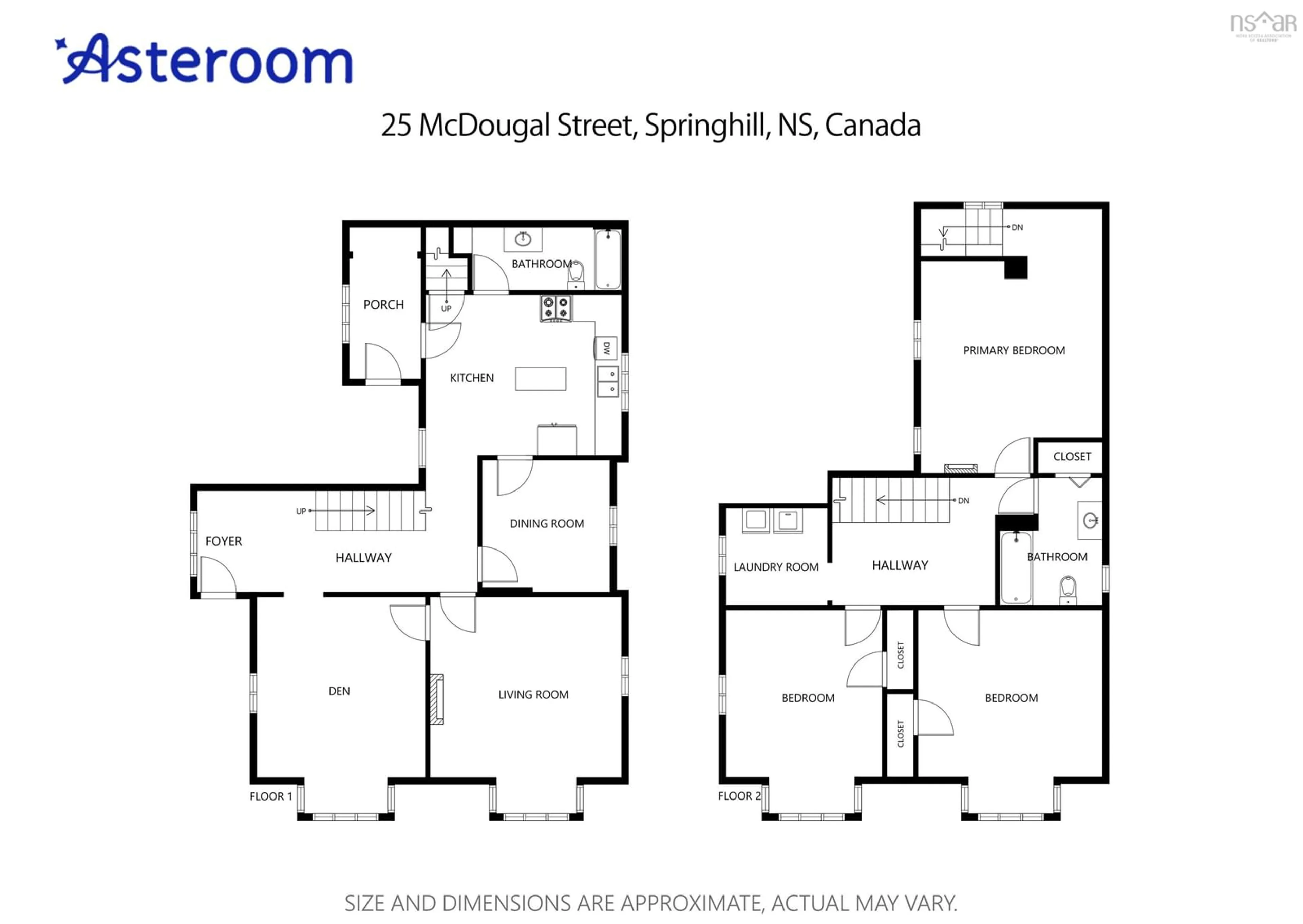 Floor plan for 25 Mcdougal St, Springhill Nova Scotia B0M 1X0