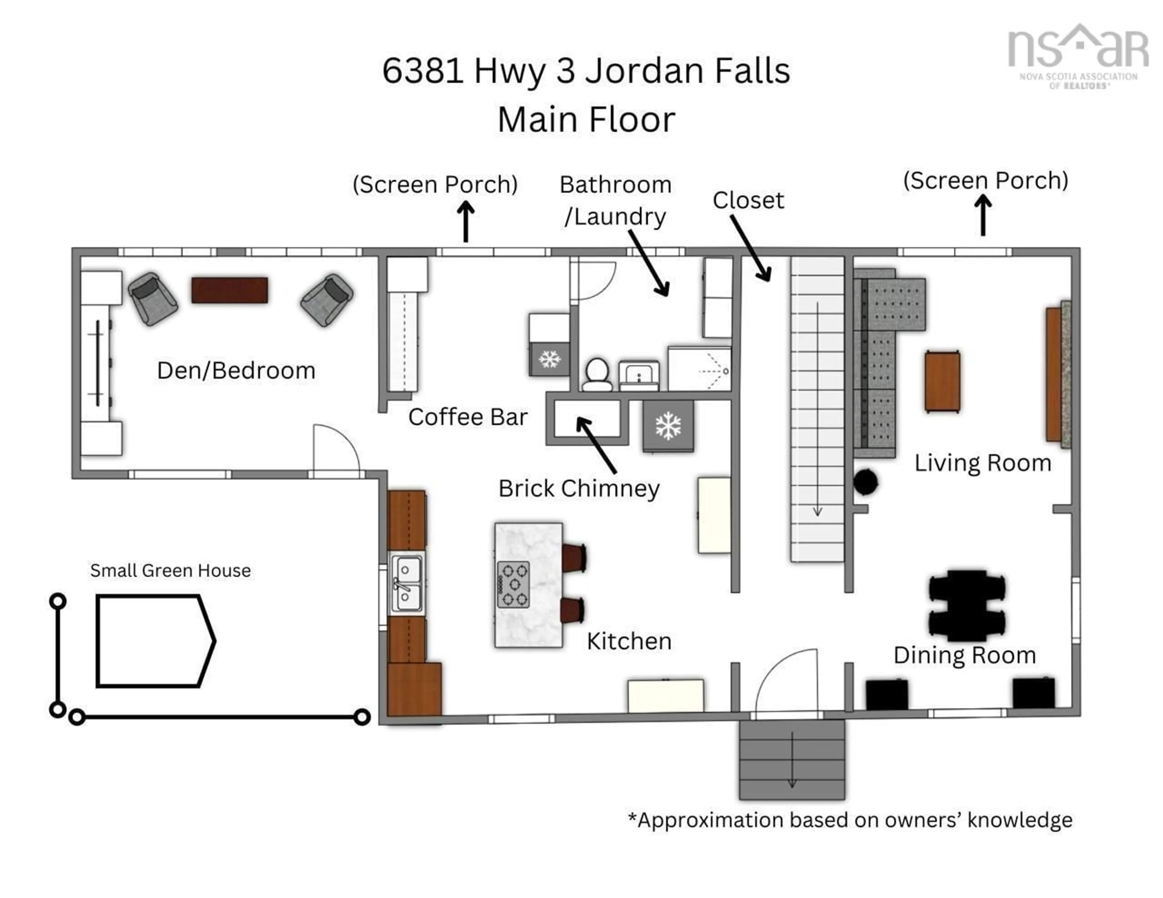 Floor plan for 6381 Highway 3, Jordan Falls Nova Scotia B0T 1J0