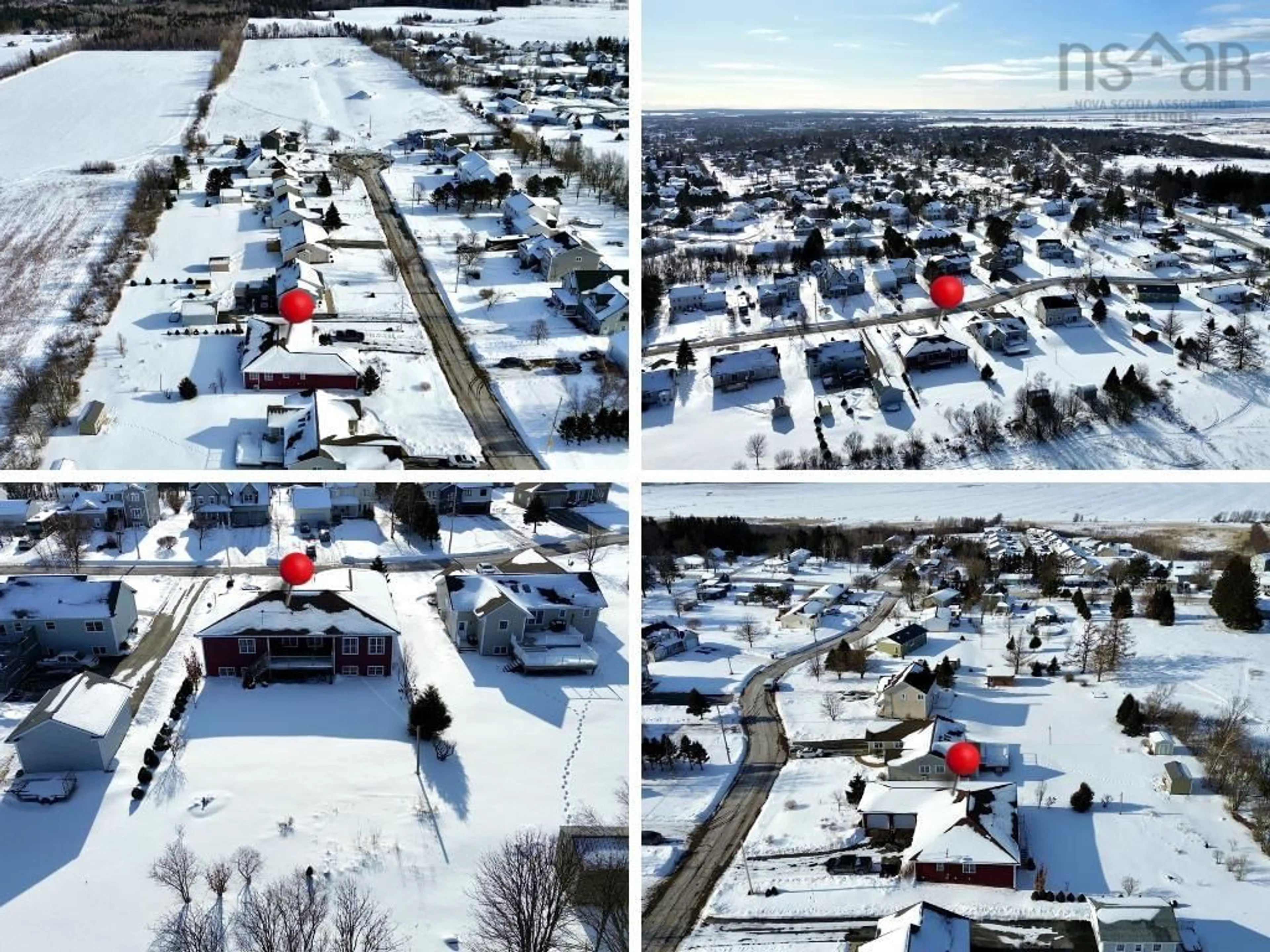 A pic from outside/outdoor area/front of a property/back of a property/a pic from drone, street for 14 Marshview Dr, Amherst Nova Scotia B4H 4C1