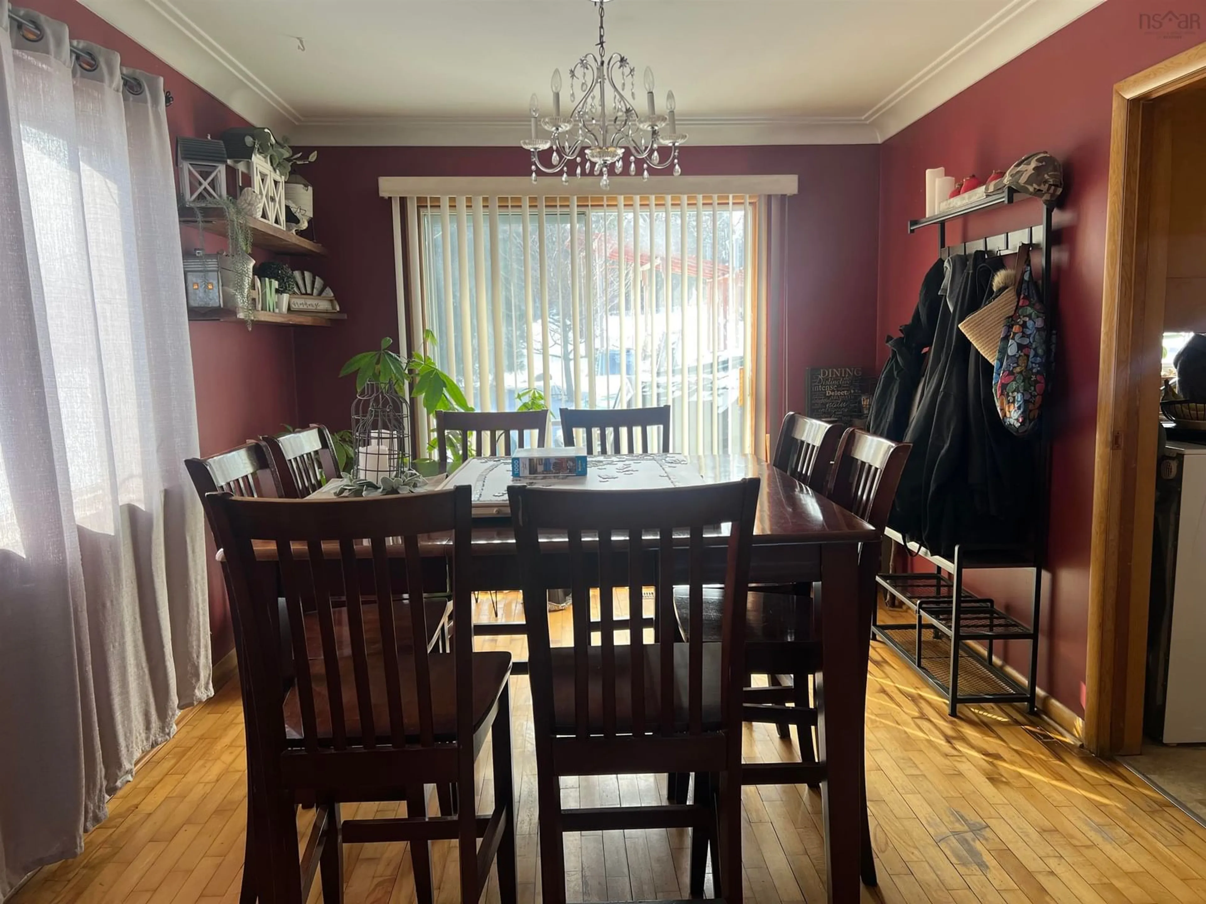 Dining room, wood/laminate floor for 1694 Highway 6, River John Nova Scotia B0K 1N0