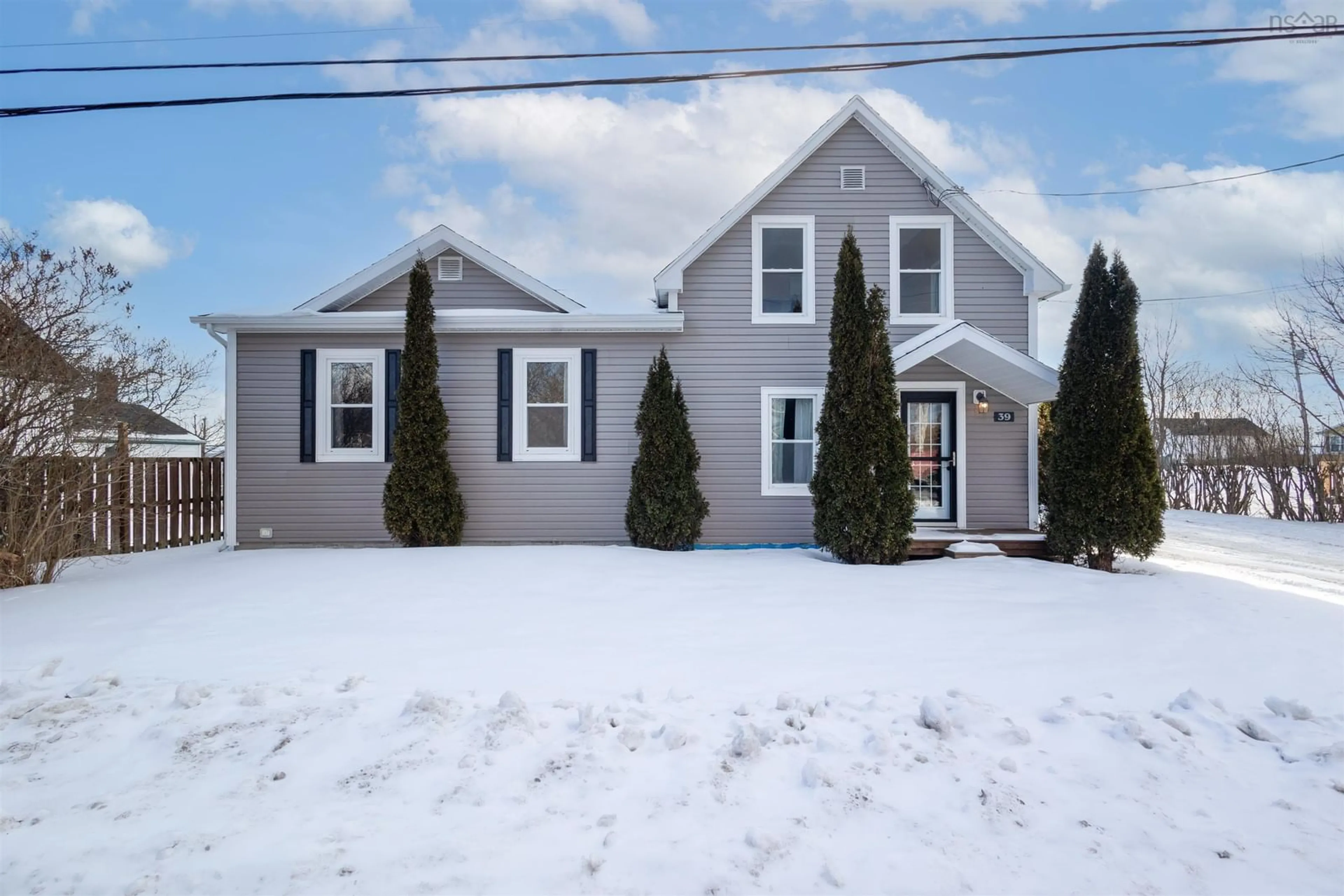 Home with vinyl exterior material, street for 39 Second Ave, Florence Nova Scotia B1Y 1P8