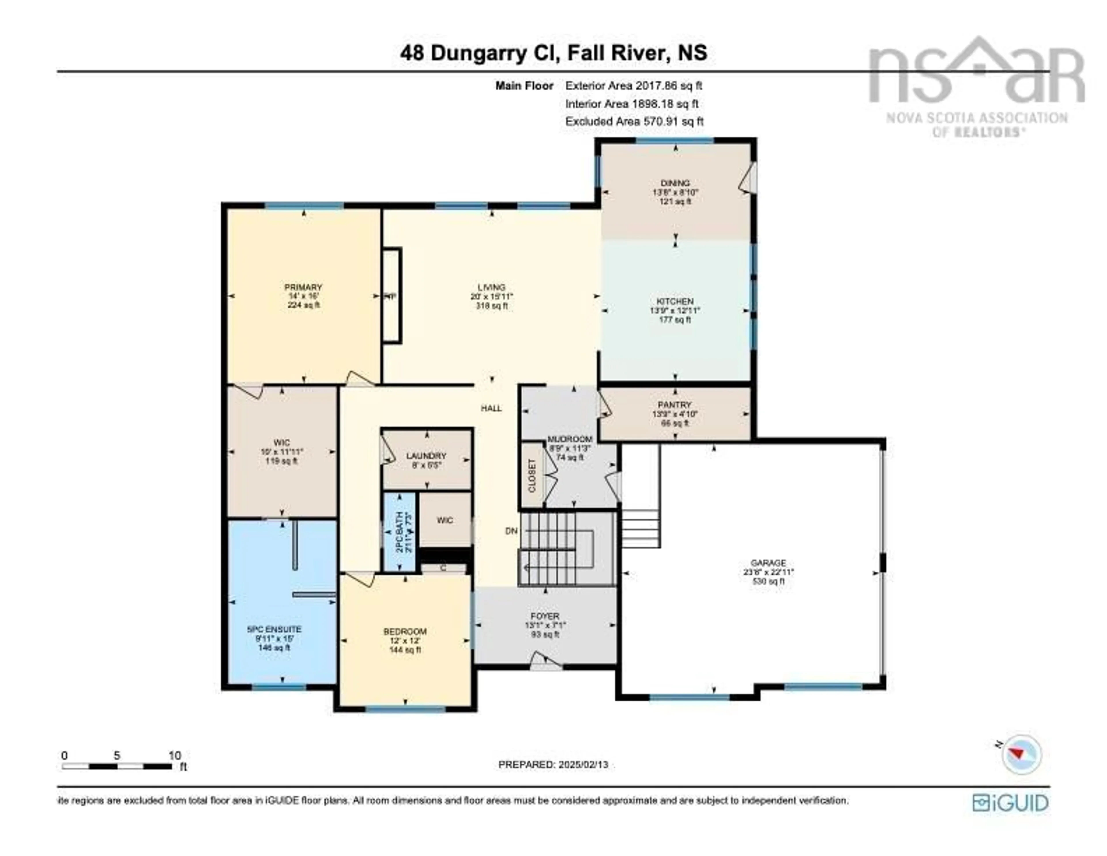 Floor plan for 48 Dungarry Close, Fall River Nova Scotia B2T 0M7