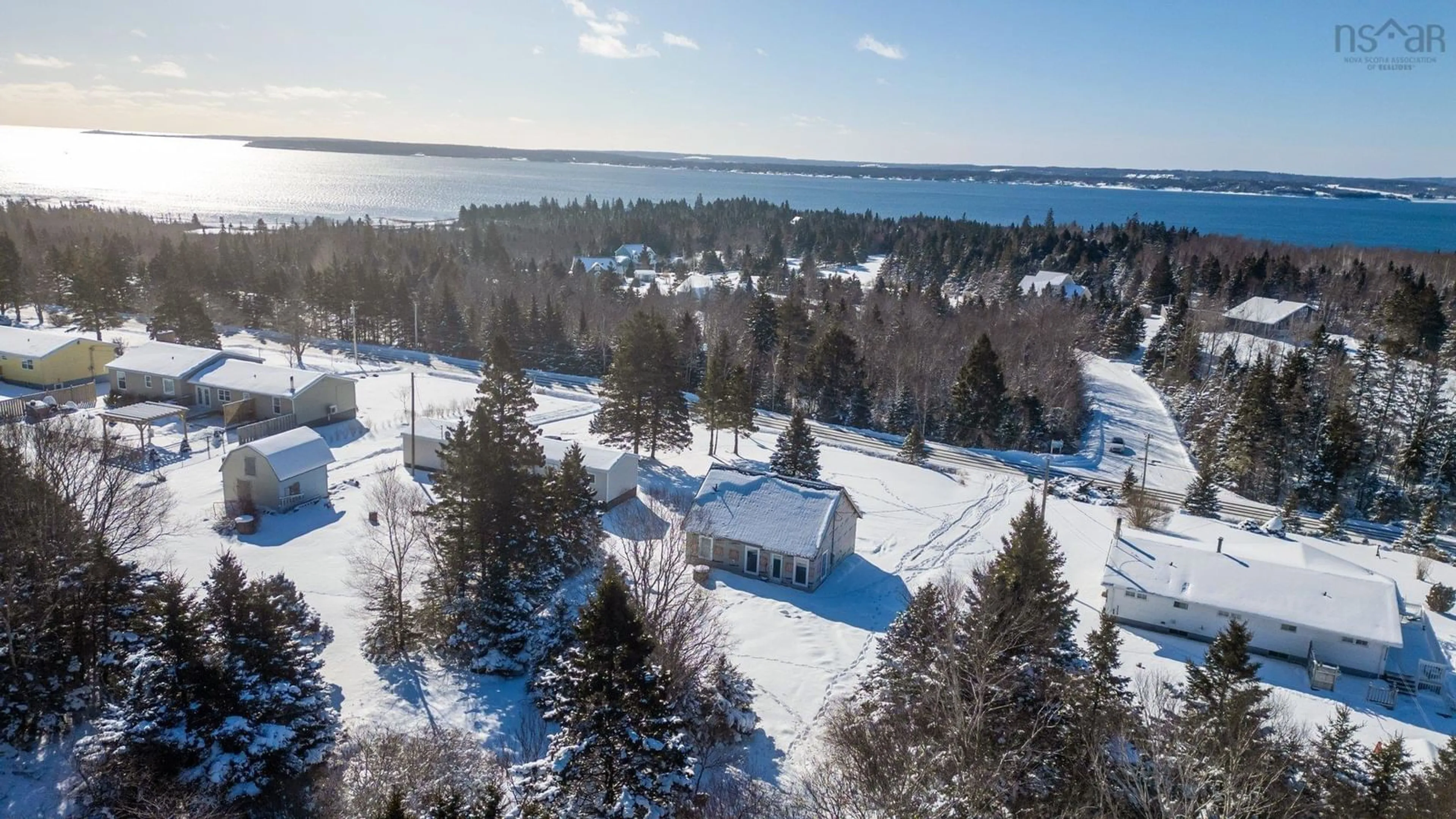 A pic from outside/outdoor area/front of a property/back of a property/a pic from drone, water/lake/river/ocean view for 823 Blue Rocks Rd, Garden Lots Nova Scotia B0J 2C0