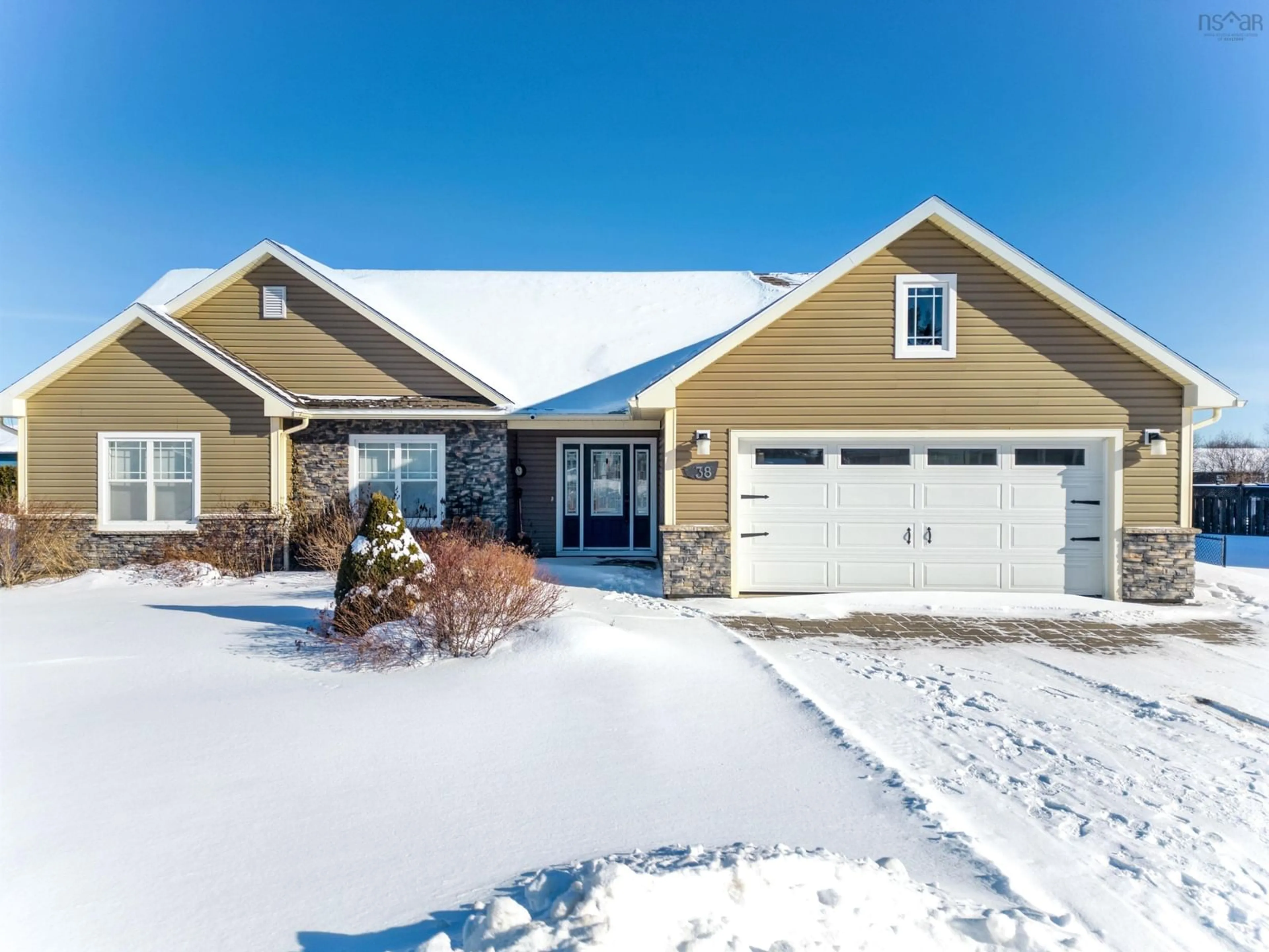 Home with vinyl exterior material, street for 38 Deer Haven Drive, Kentville Nova Scotia B4N 0C1