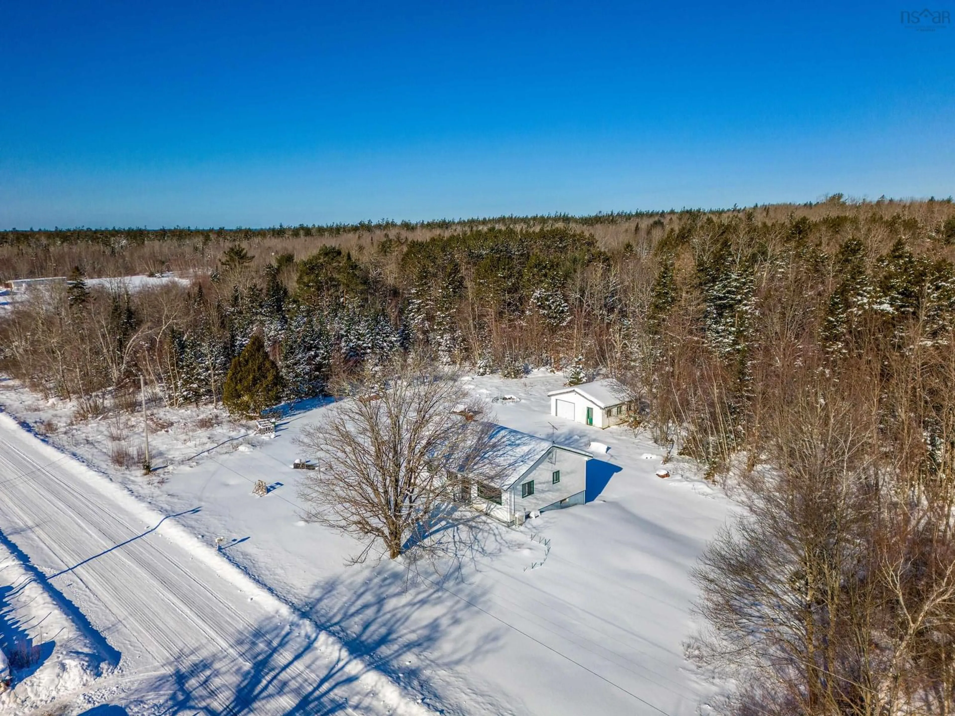 A pic from outside/outdoor area/front of a property/back of a property/a pic from drone, forest/trees view for 1262 Ridge Rd, Falkland Ridge Nova Scotia B0R 1H0