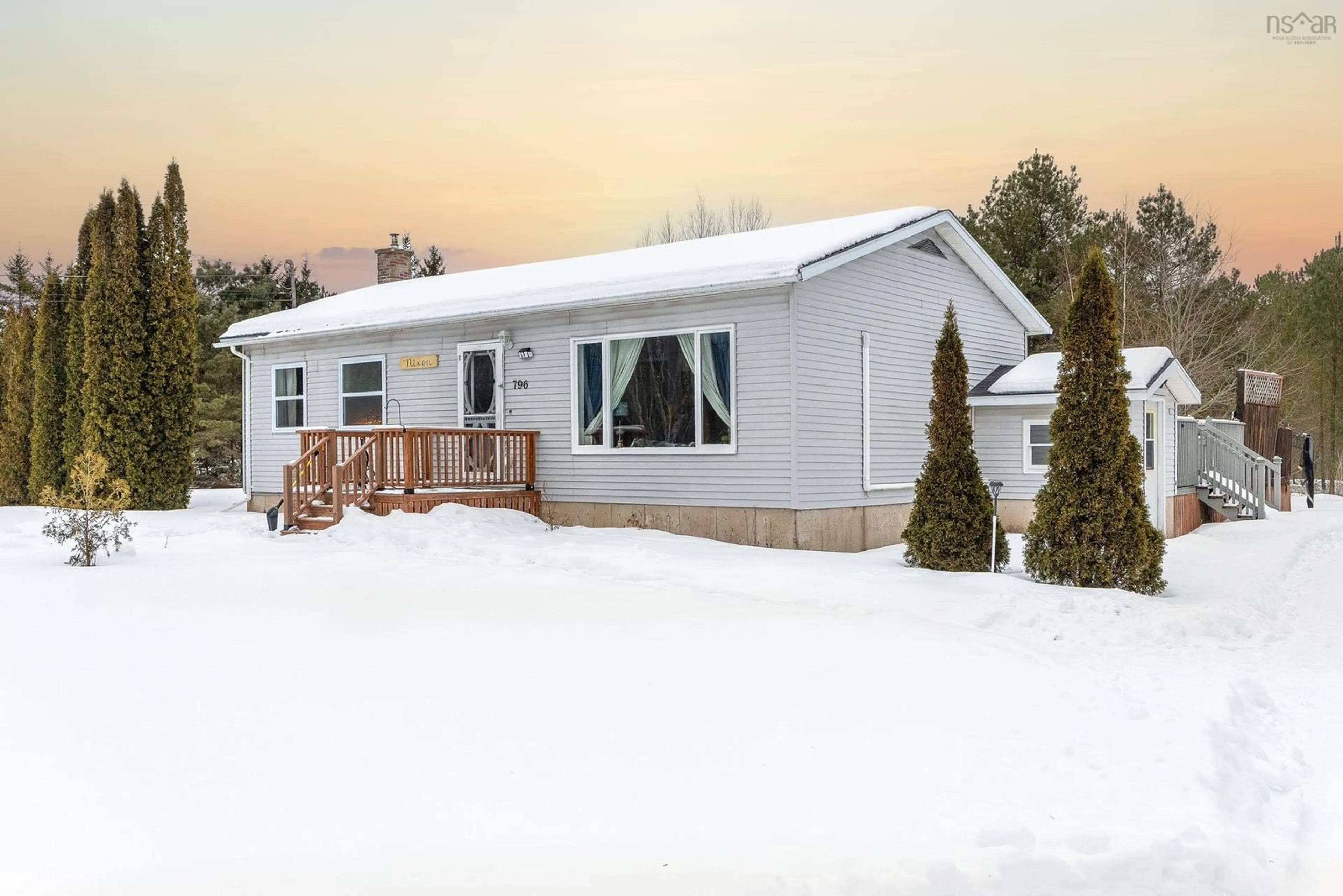 Home with vinyl exterior material, street for 796 Whitman Rd, Aylesford Nova Scotia B0P 1C0