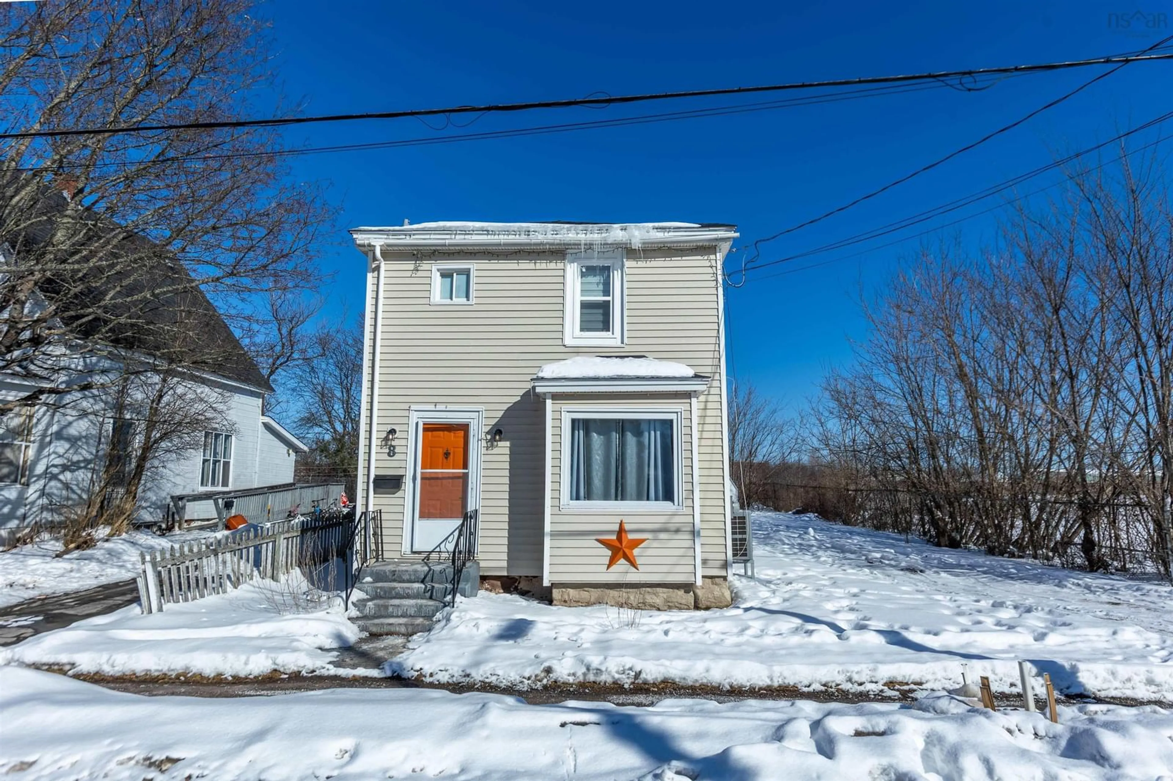 A pic from outside/outdoor area/front of a property/back of a property/a pic from drone, street for 8 Lusby St, Amherst Nova Scotia B4H 2S3