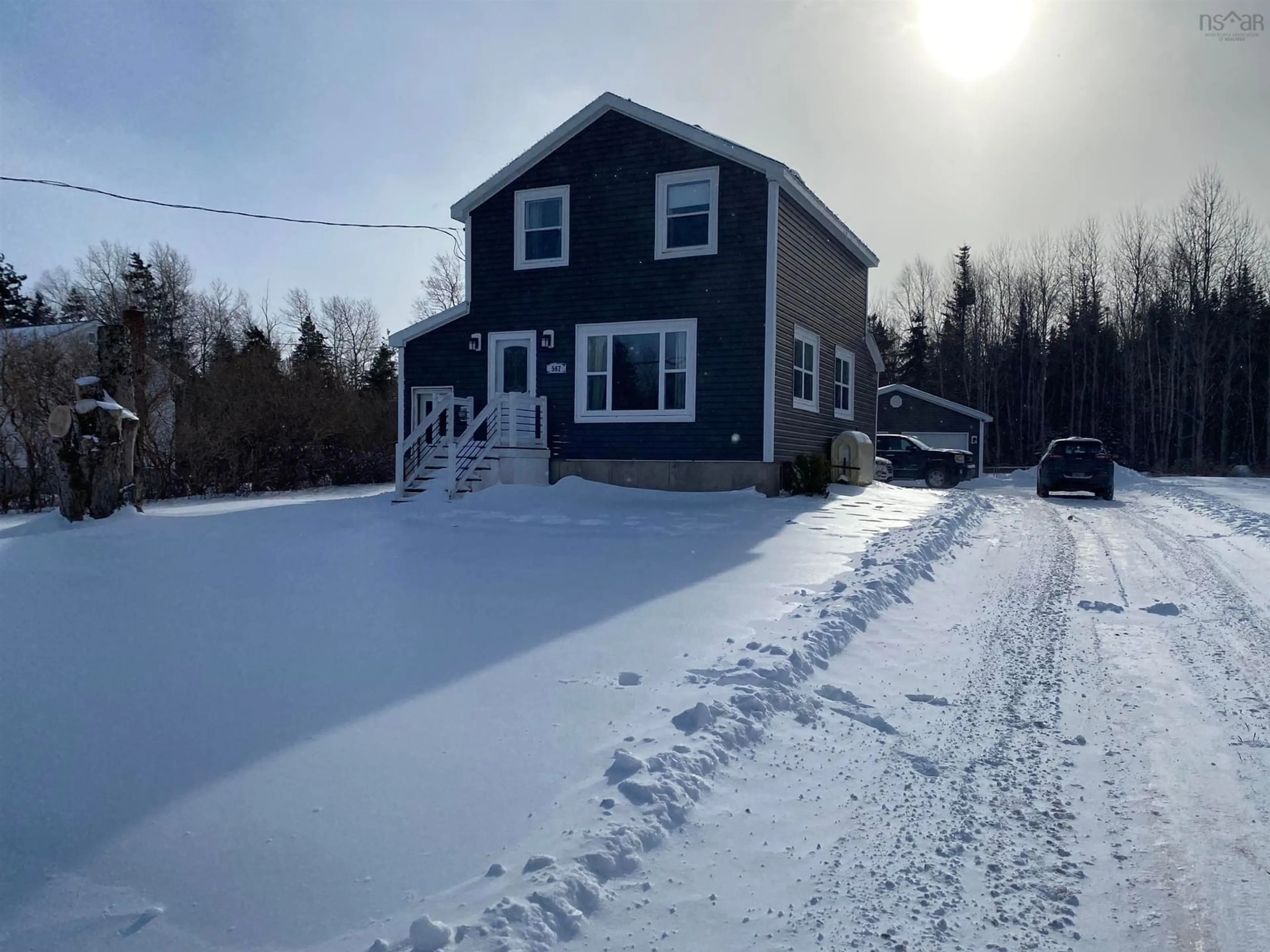 A pic from outside/outdoor area/front of a property/back of a property/a pic from drone, street for 567 Rudderham Rd, Point Edward Nova Scotia B2A 4V8