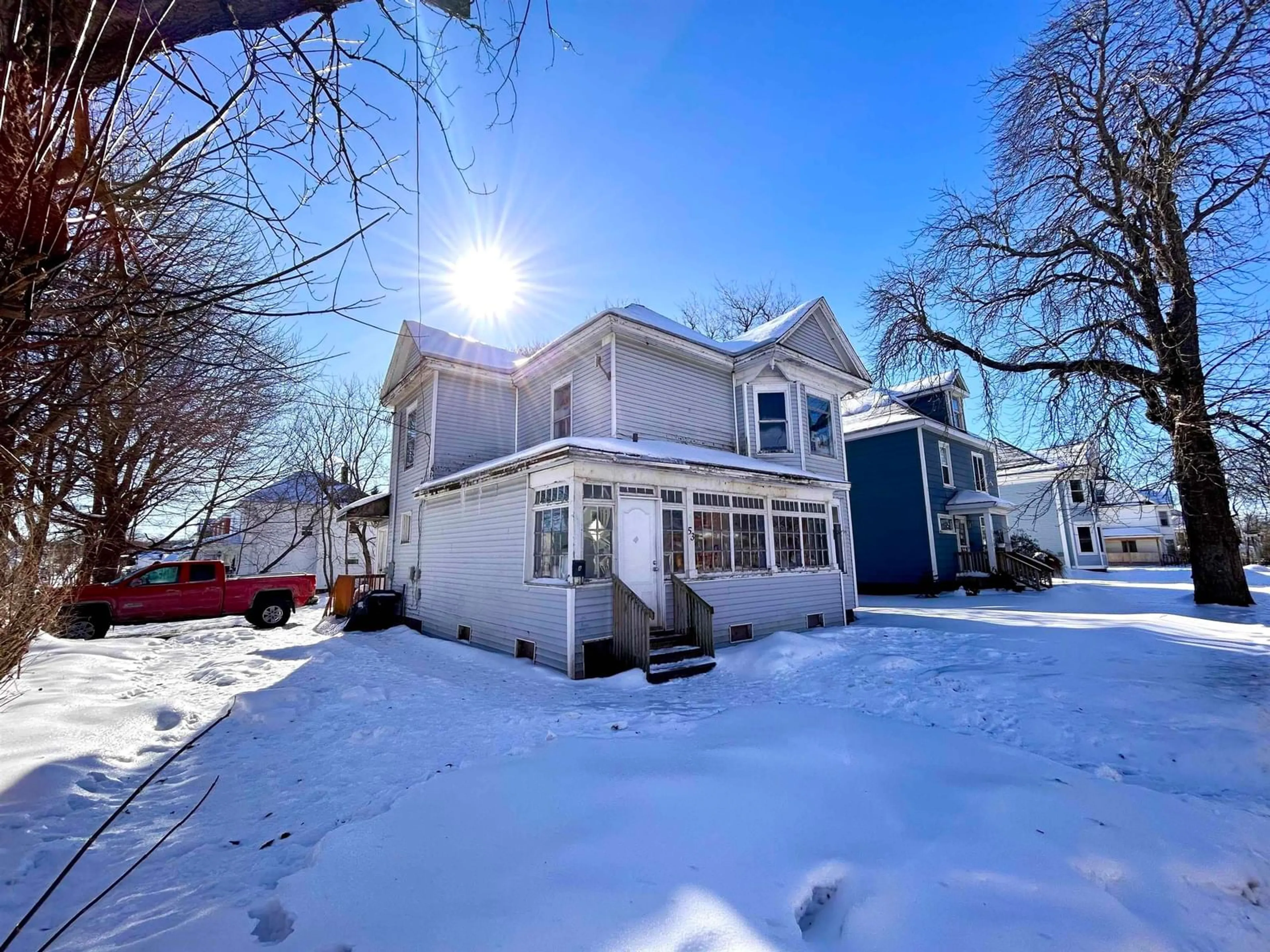 A pic from outside/outdoor area/front of a property/back of a property/a pic from drone, street for 53 Spring St, Amherst Nova Scotia B4H 1S3