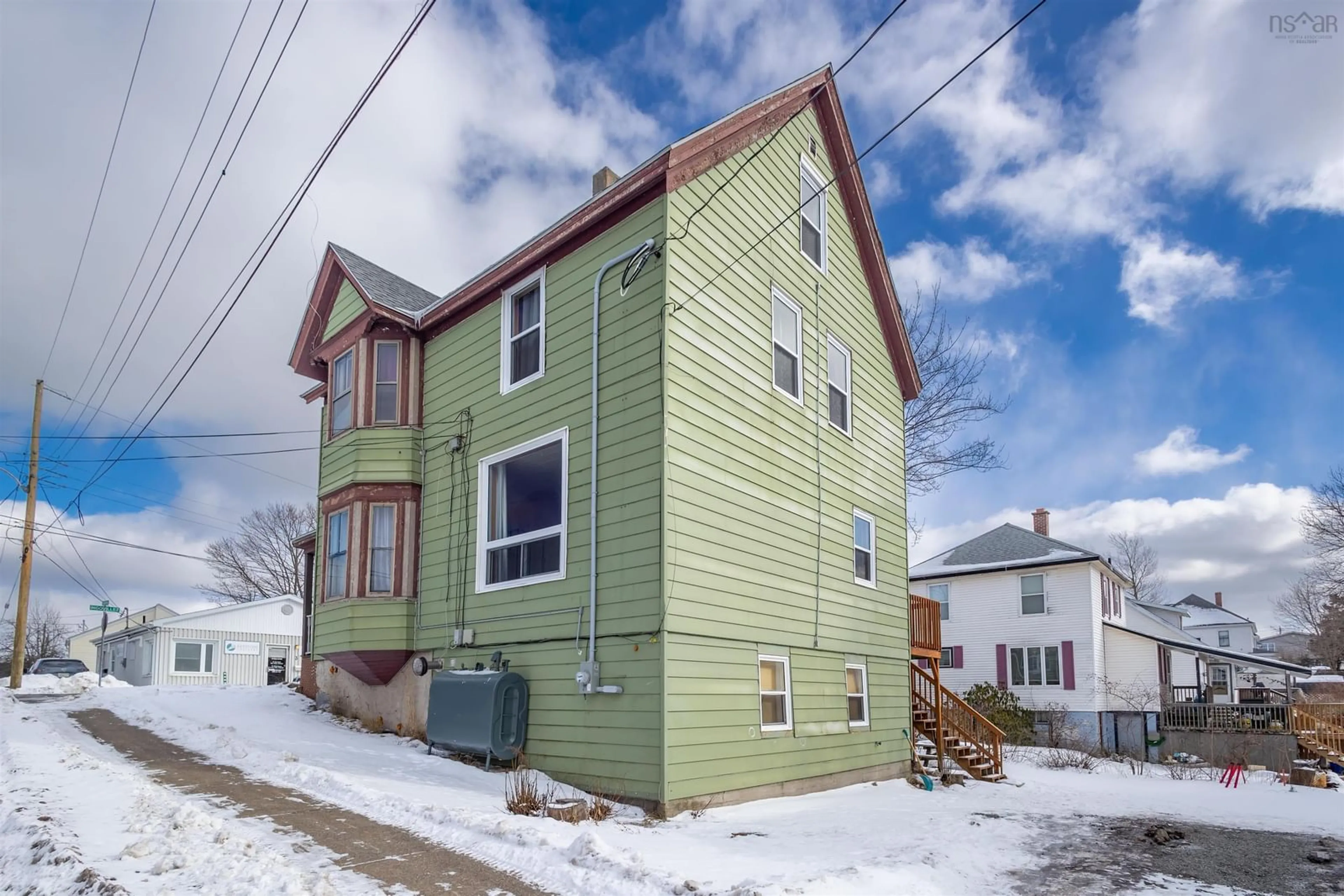 Home with vinyl exterior material, street for 2 Ingoville St, Sydney Nova Scotia B1S 2S9