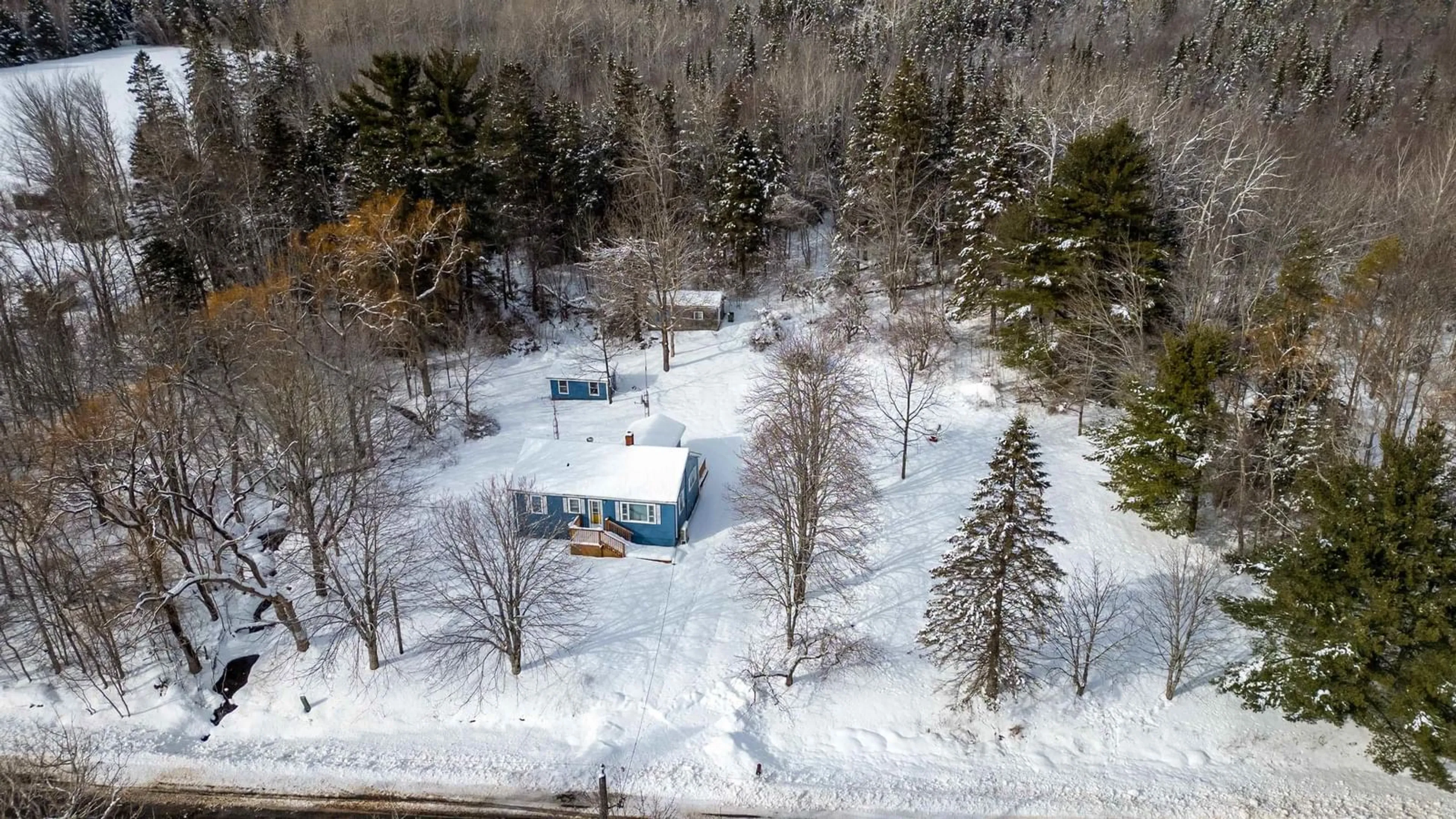 A pic from outside/outdoor area/front of a property/back of a property/a pic from drone, unknown for 627 Clarence Rd, Beaconsfield Nova Scotia B0S 1M0