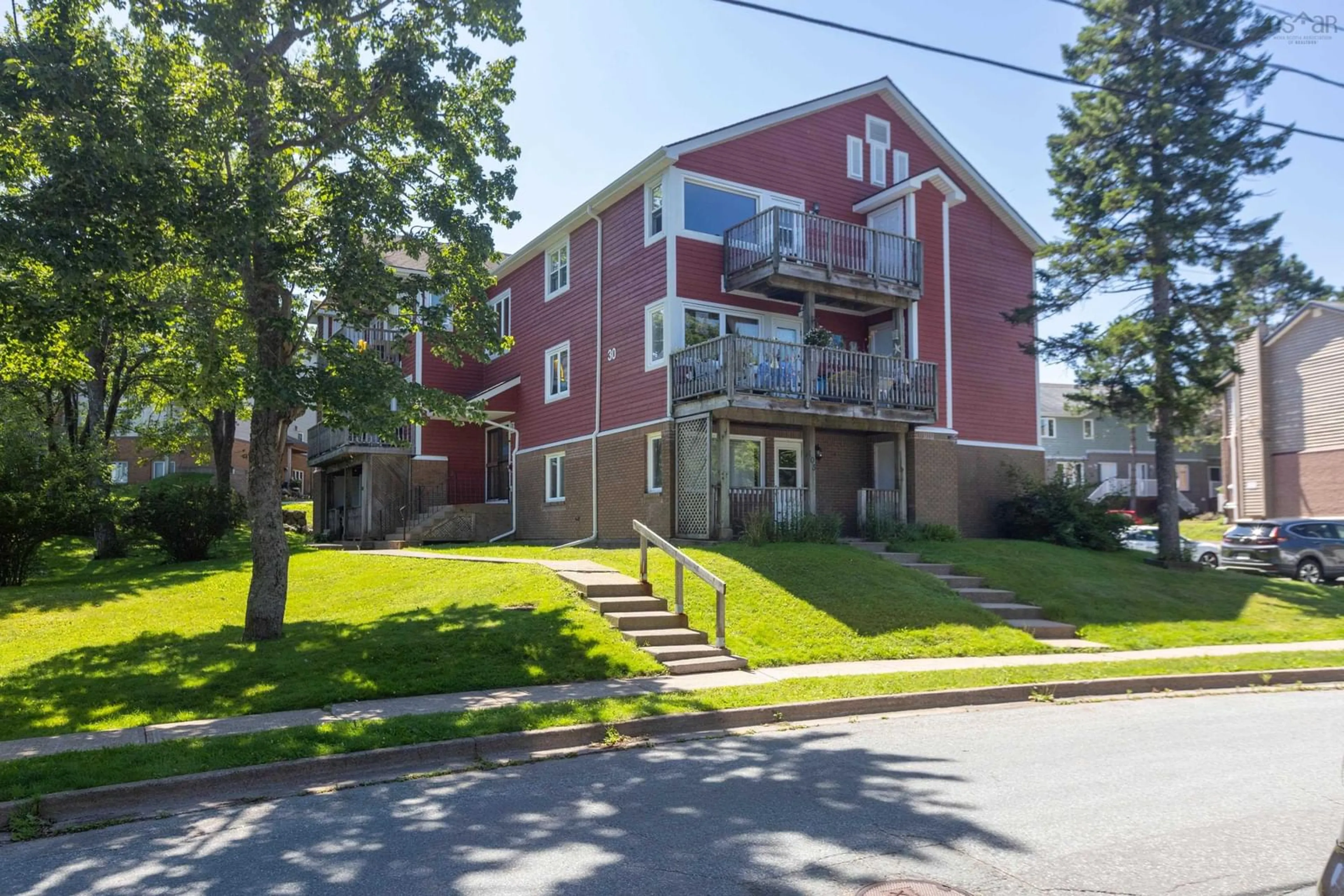 A pic from outside/outdoor area/front of a property/back of a property/a pic from drone, street for 30 Attenborough Court #302, Halifax Nova Scotia B3M 3V7