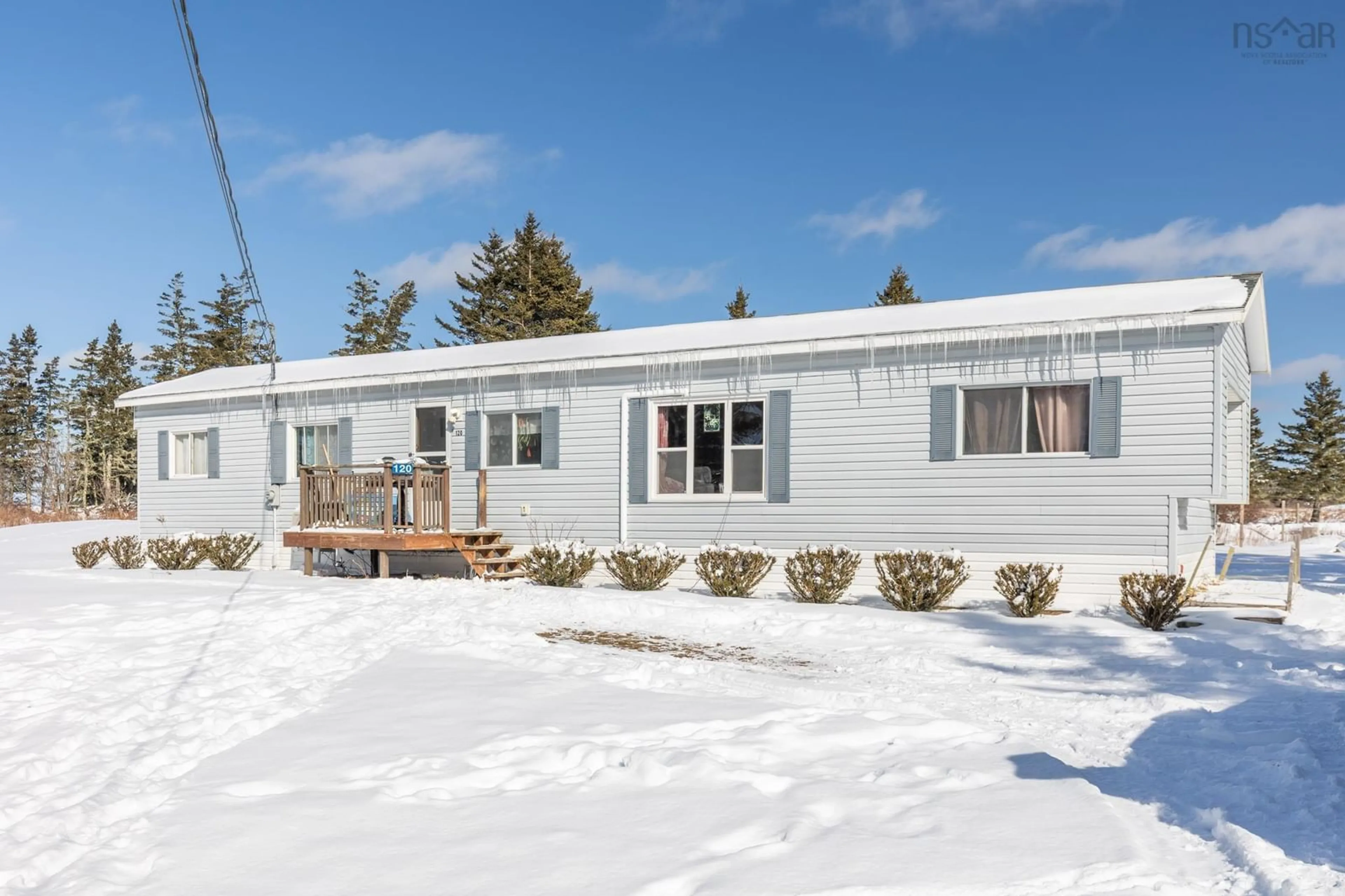 Home with vinyl exterior material, street for 120 Green Rock Drive, South Chegoggin Nova Scotia B5A 4A7